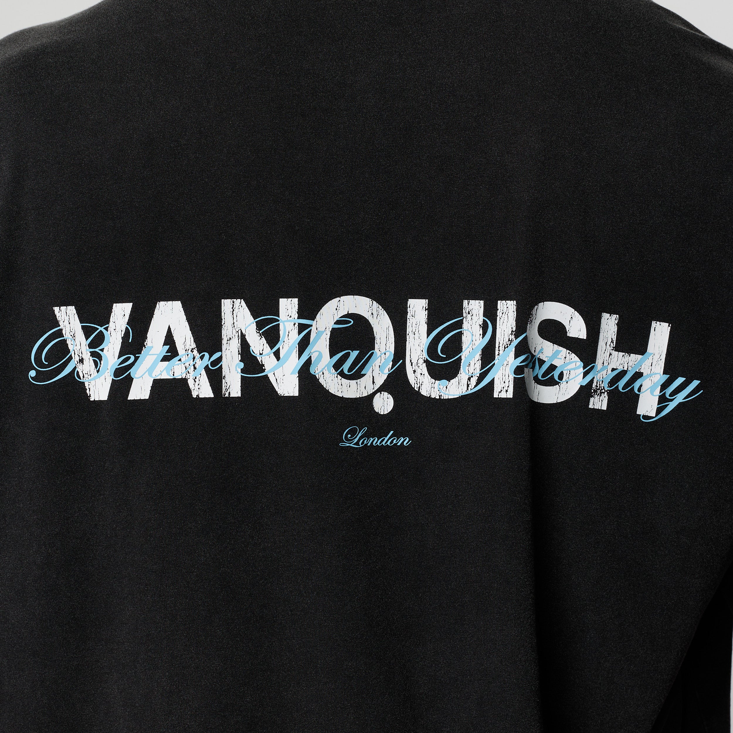 VQ x Shintaro Hibiscus Black Boxy Oversized T-Shirt