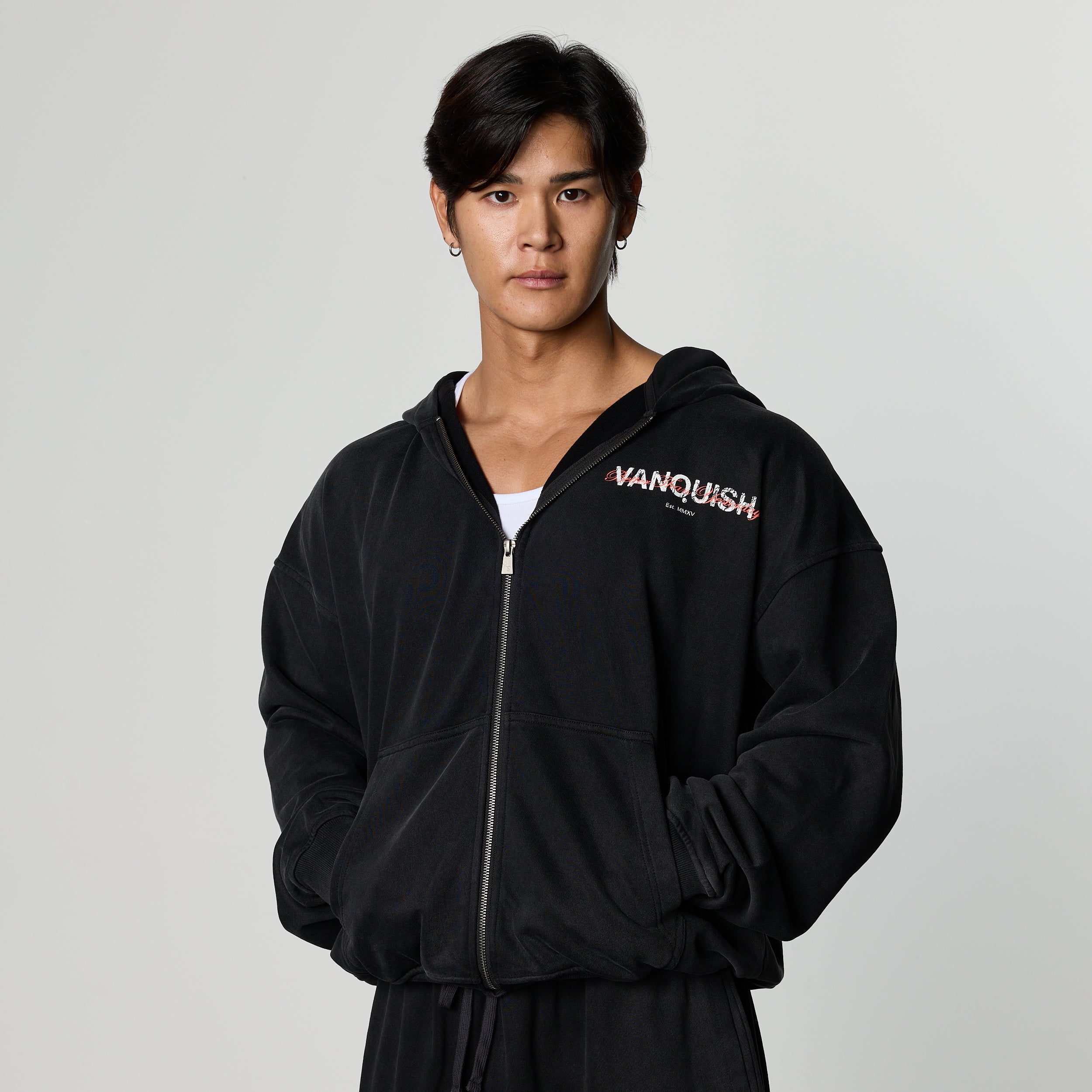 VQ x Shintaro Hibiscus Oversized Full Zip Hoodie