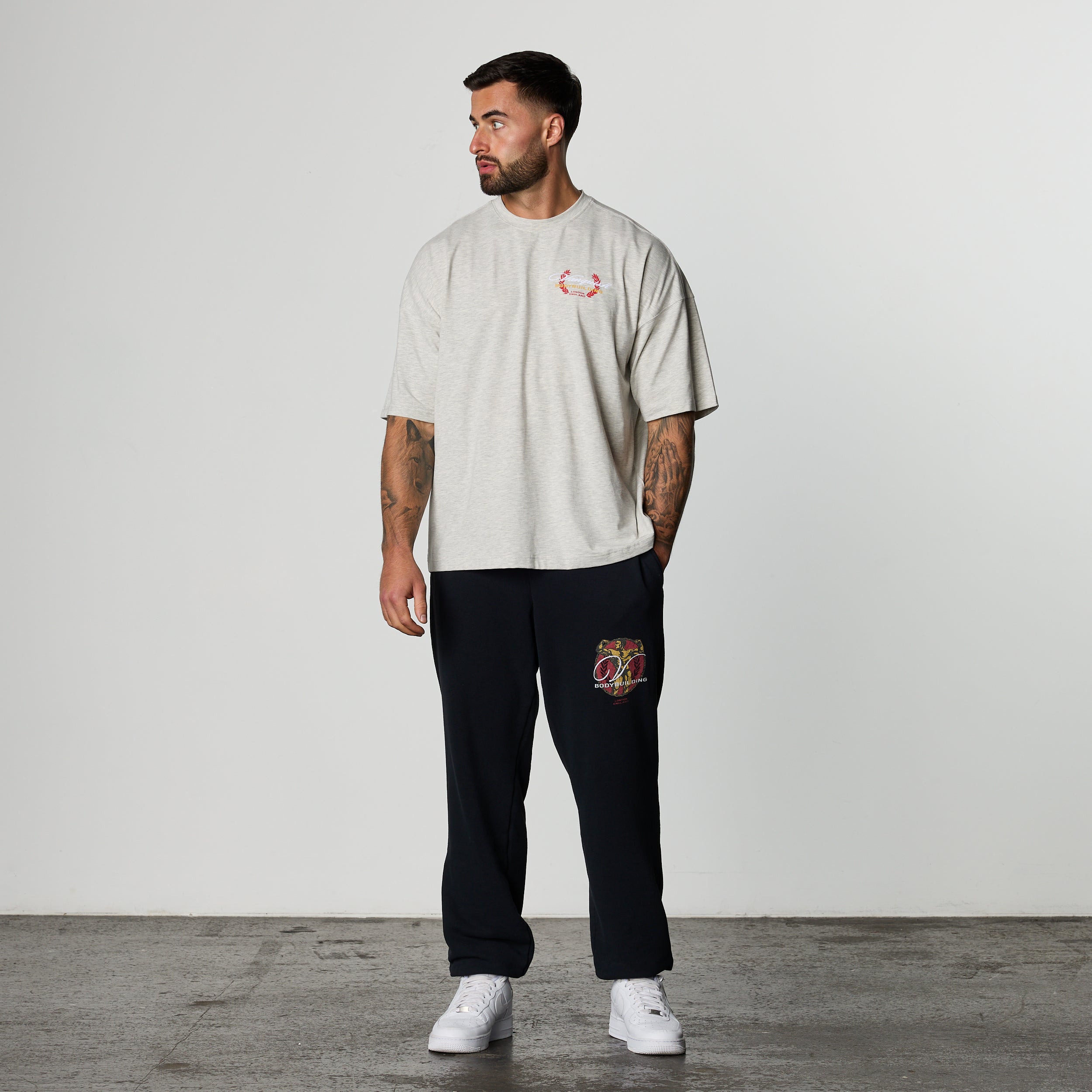 GOLDEN BOY ASH GREY BOXY OVERSIZED T SHIRT