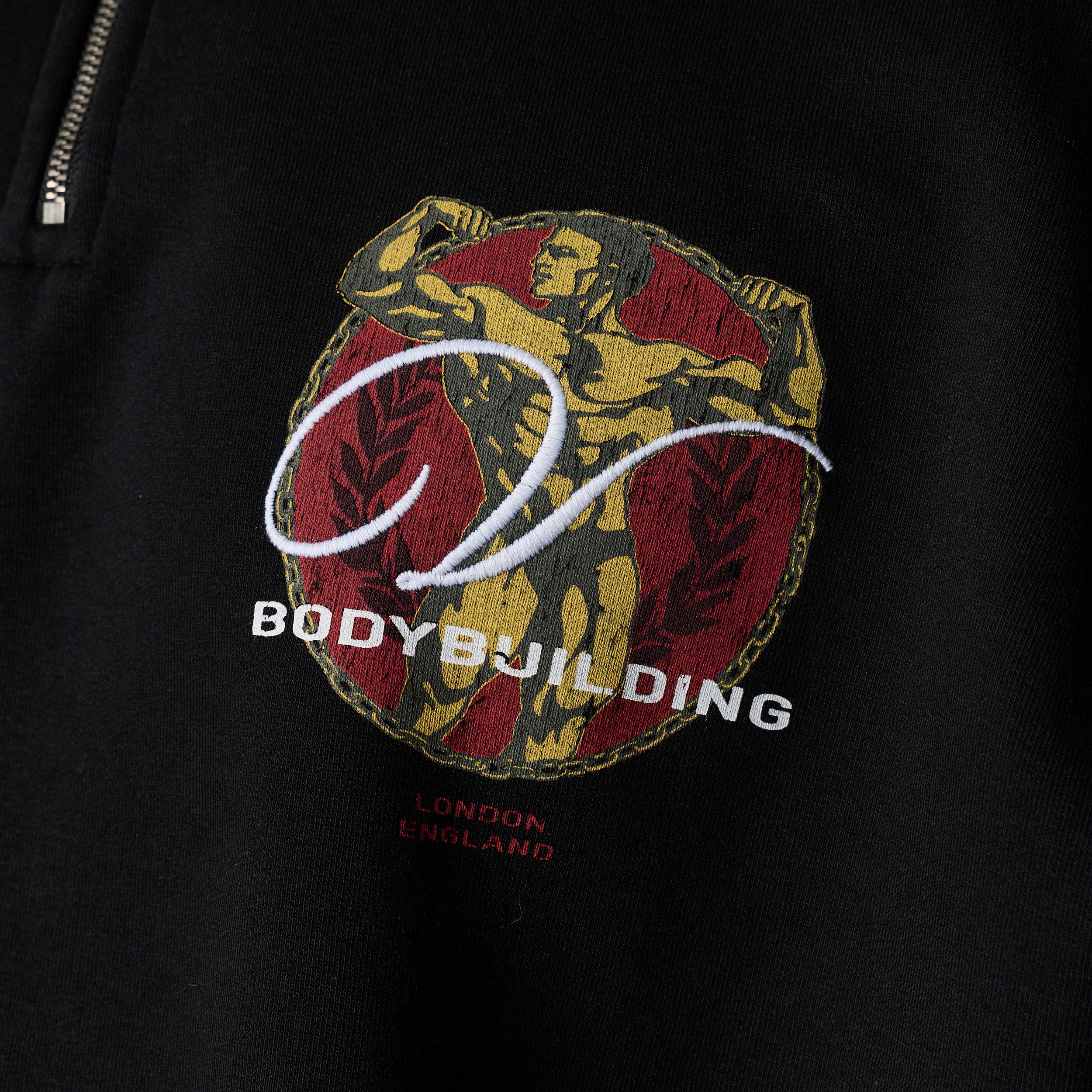 GOLDEN BOY BLACK OVERSIZED 1/4 ZIP SWEATER