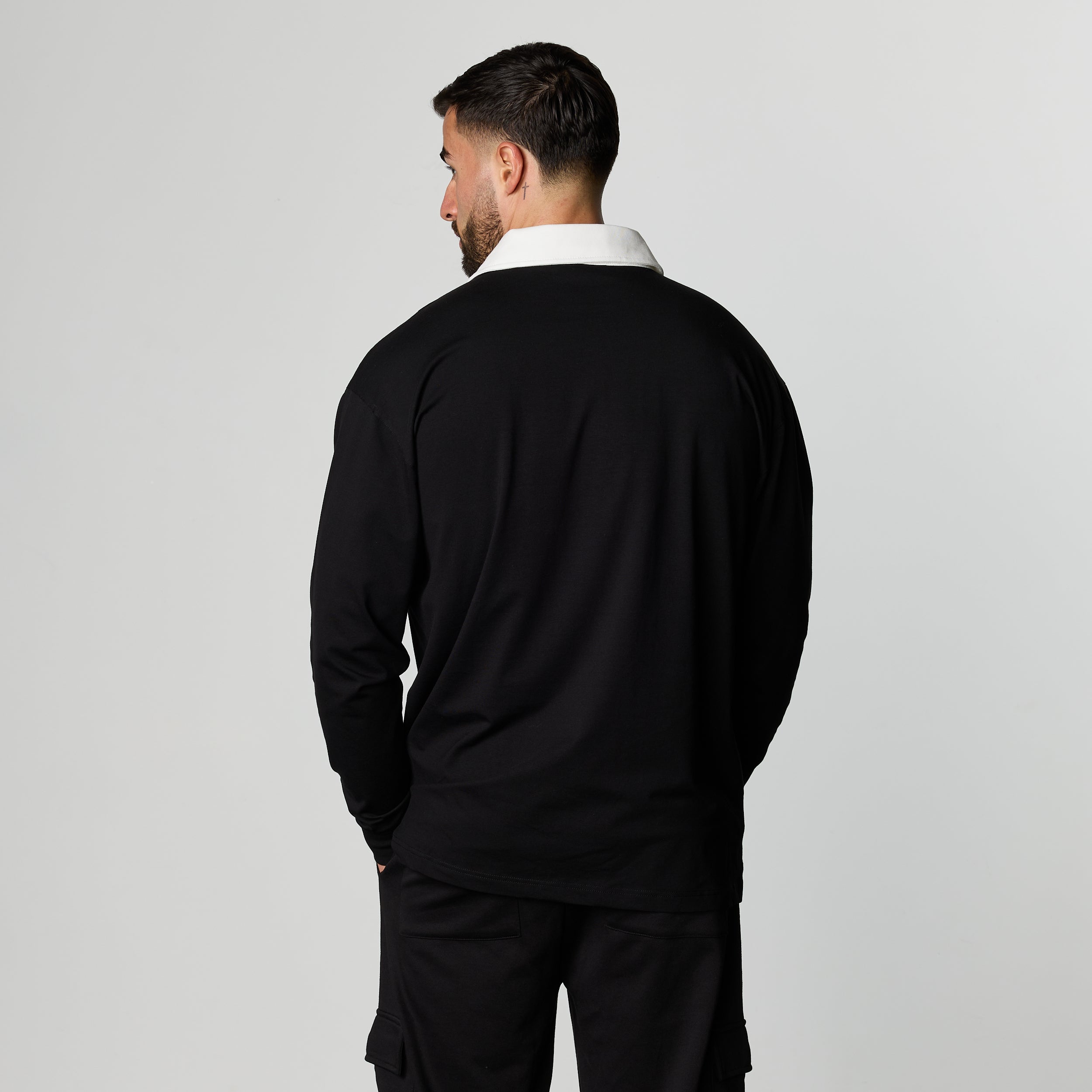 Vanquish Long sleeve Oversized Rugby Polo
