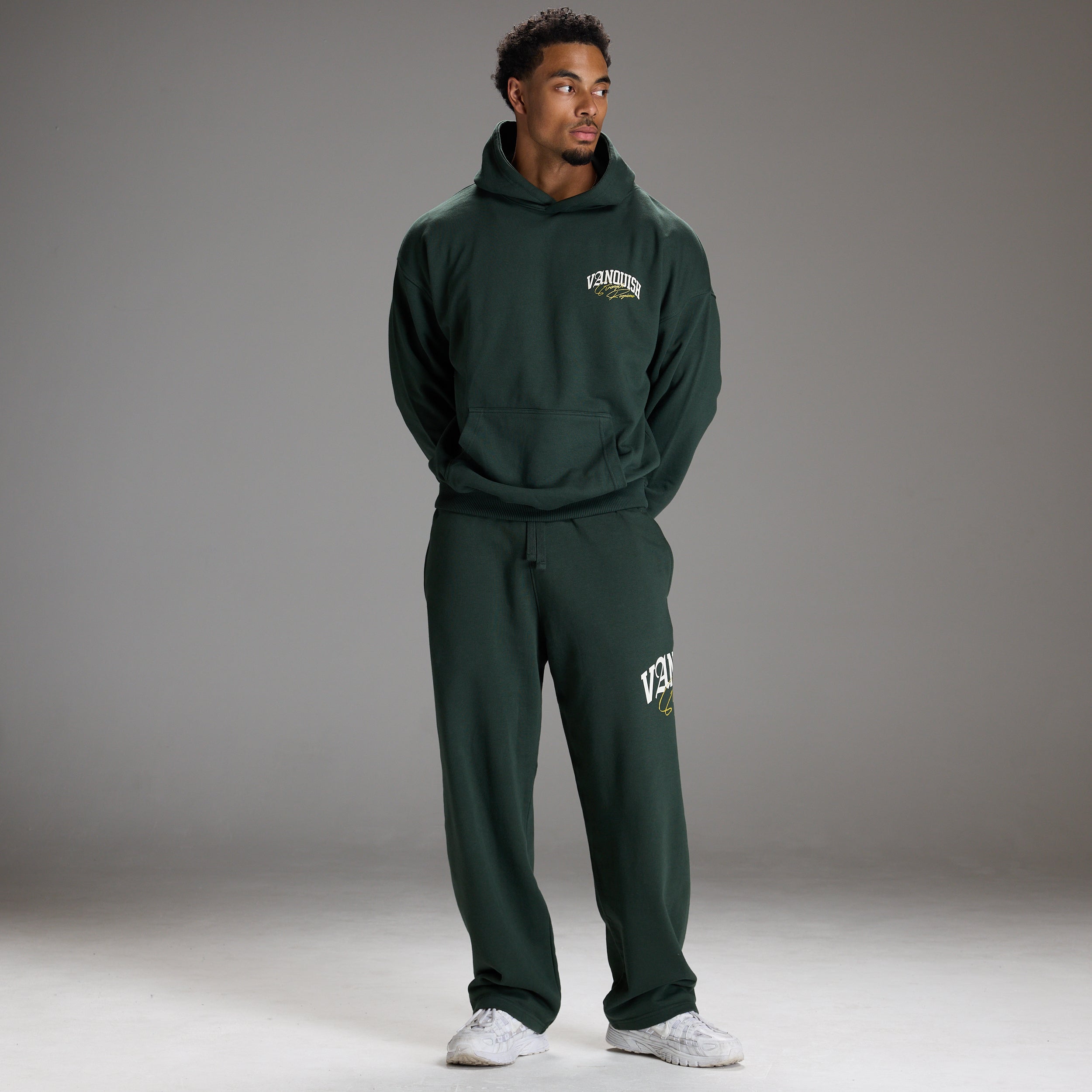 STRENGTH REGIME DARK GREEN OVERSIZED PULLOVER HOODIE