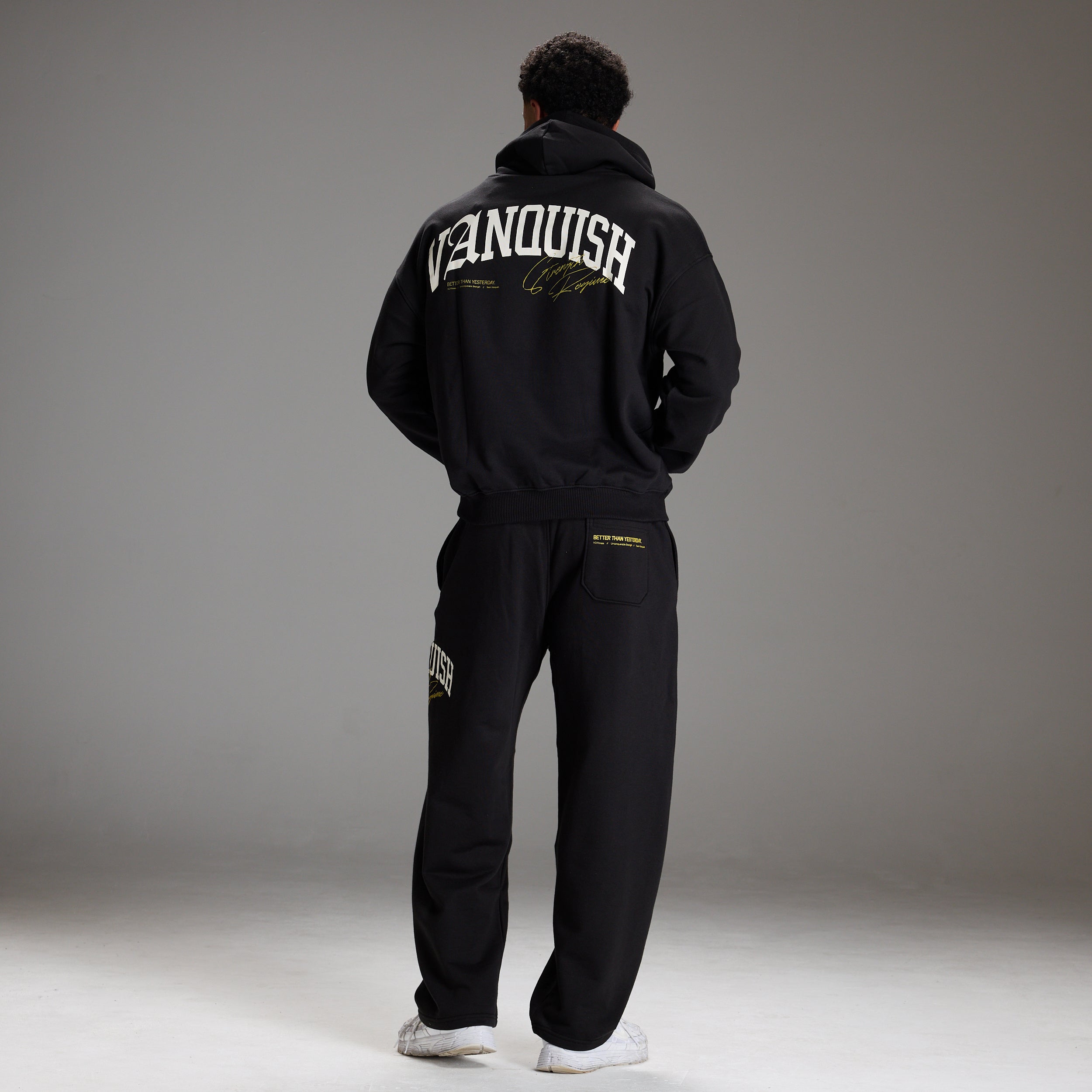 STRENGTH REGIME BLACK STRAIGHT LEG SWEATPANT