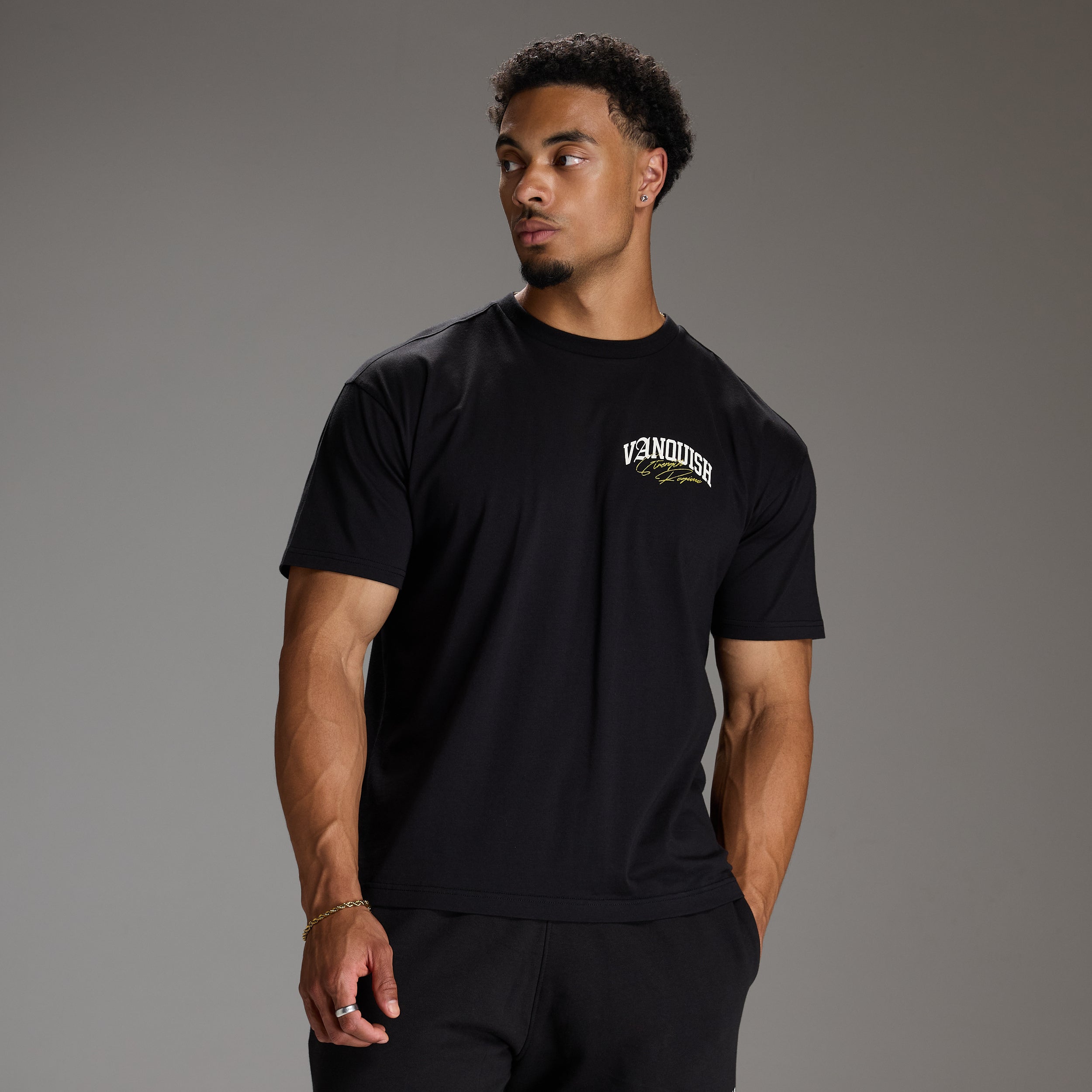 STRENGTH REGIME BLACK OVERSIZED T SHIRT