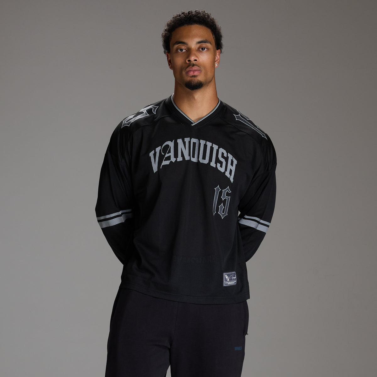 VARSITY BLACK OVERSIZED HOCKEY T SHIRT