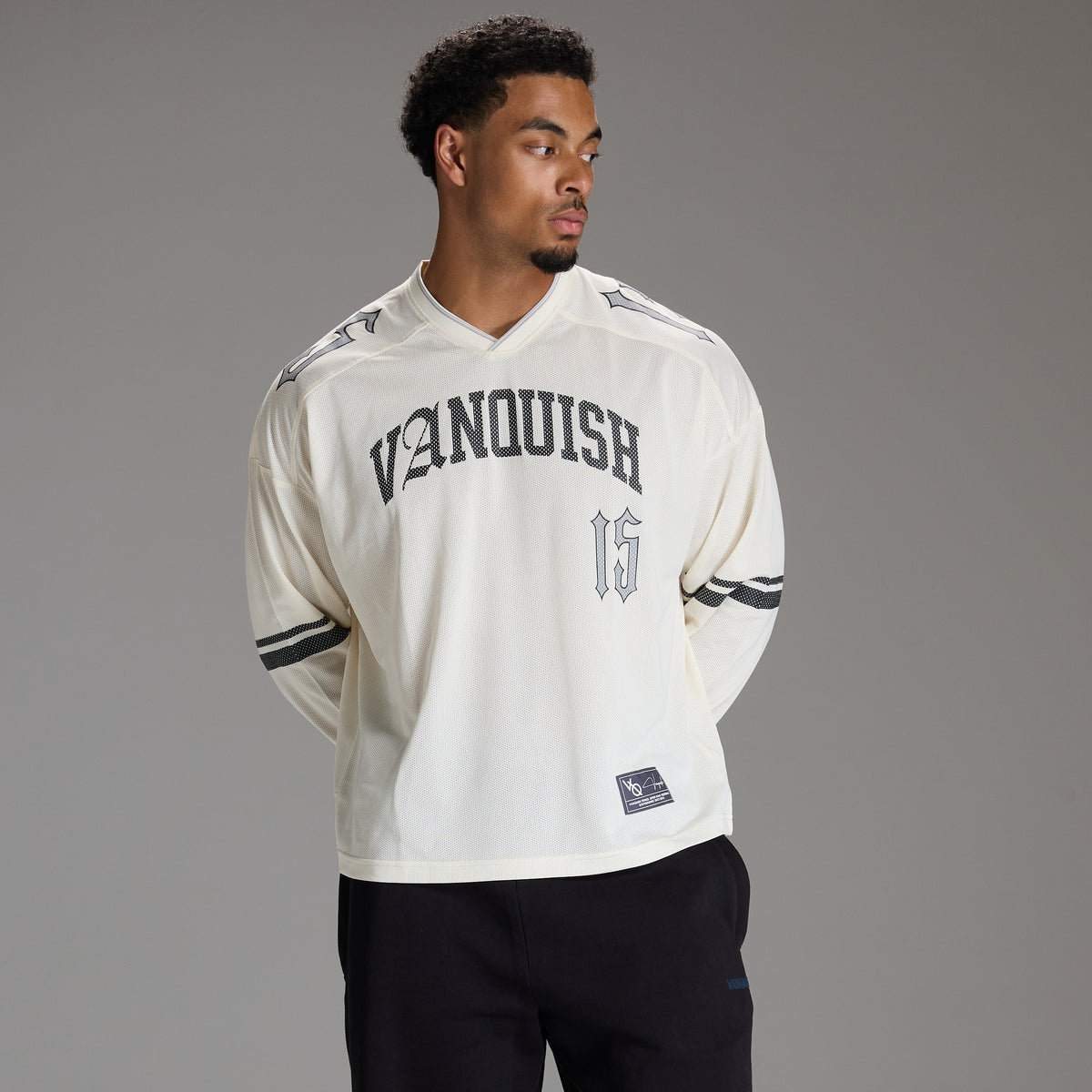 VARSITY OFF WHITE OVERSIZED HOCKEY T SHIRT