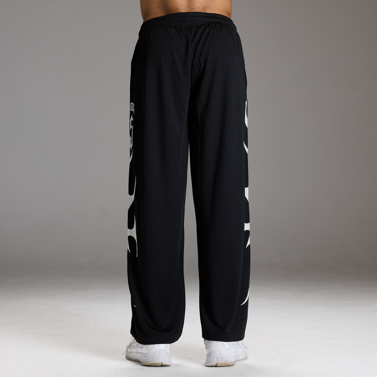 VARSITY TRIBAL BLACK STRAIGHT LEG PANTS