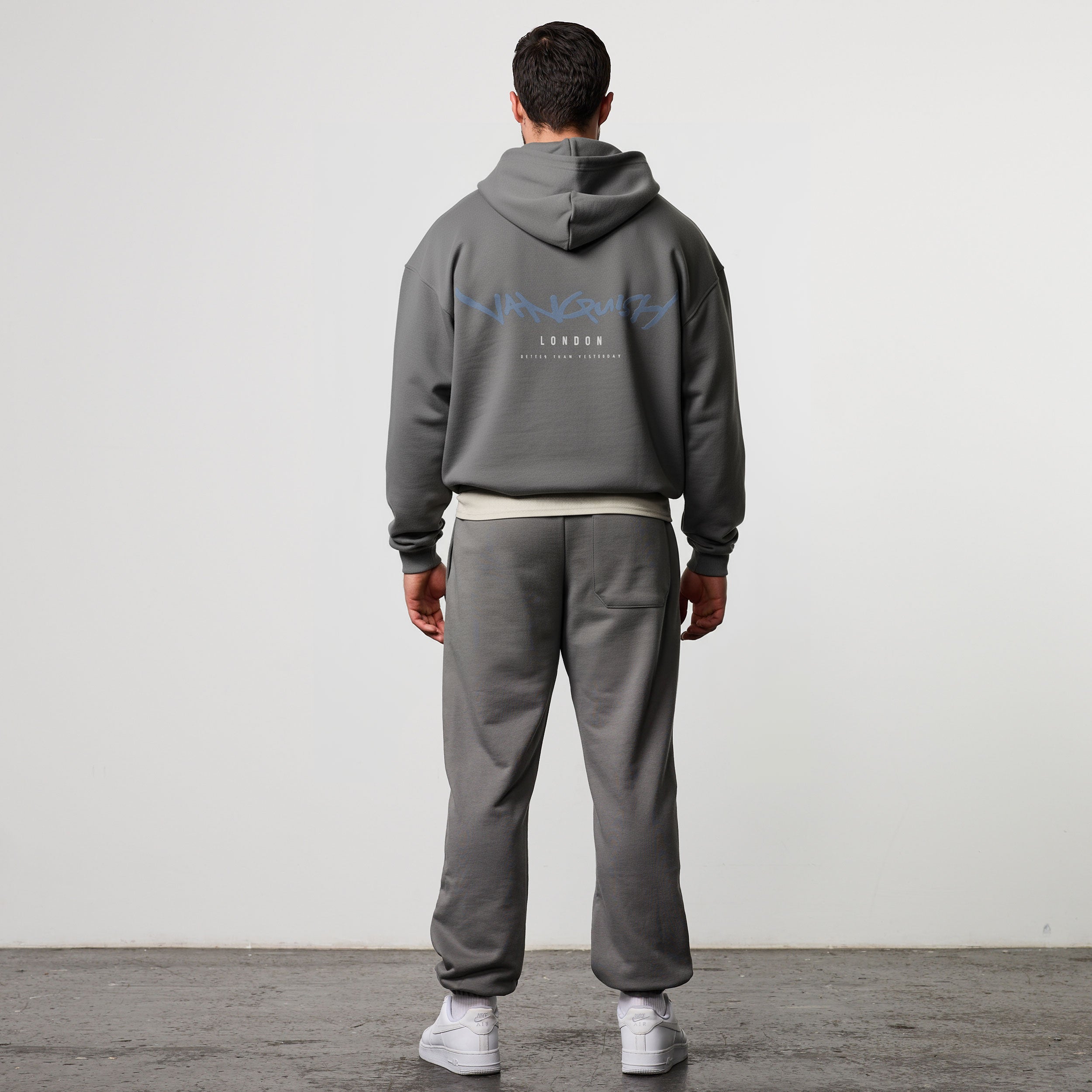 GRAFFITI GREY OVERSIZED HOODIE