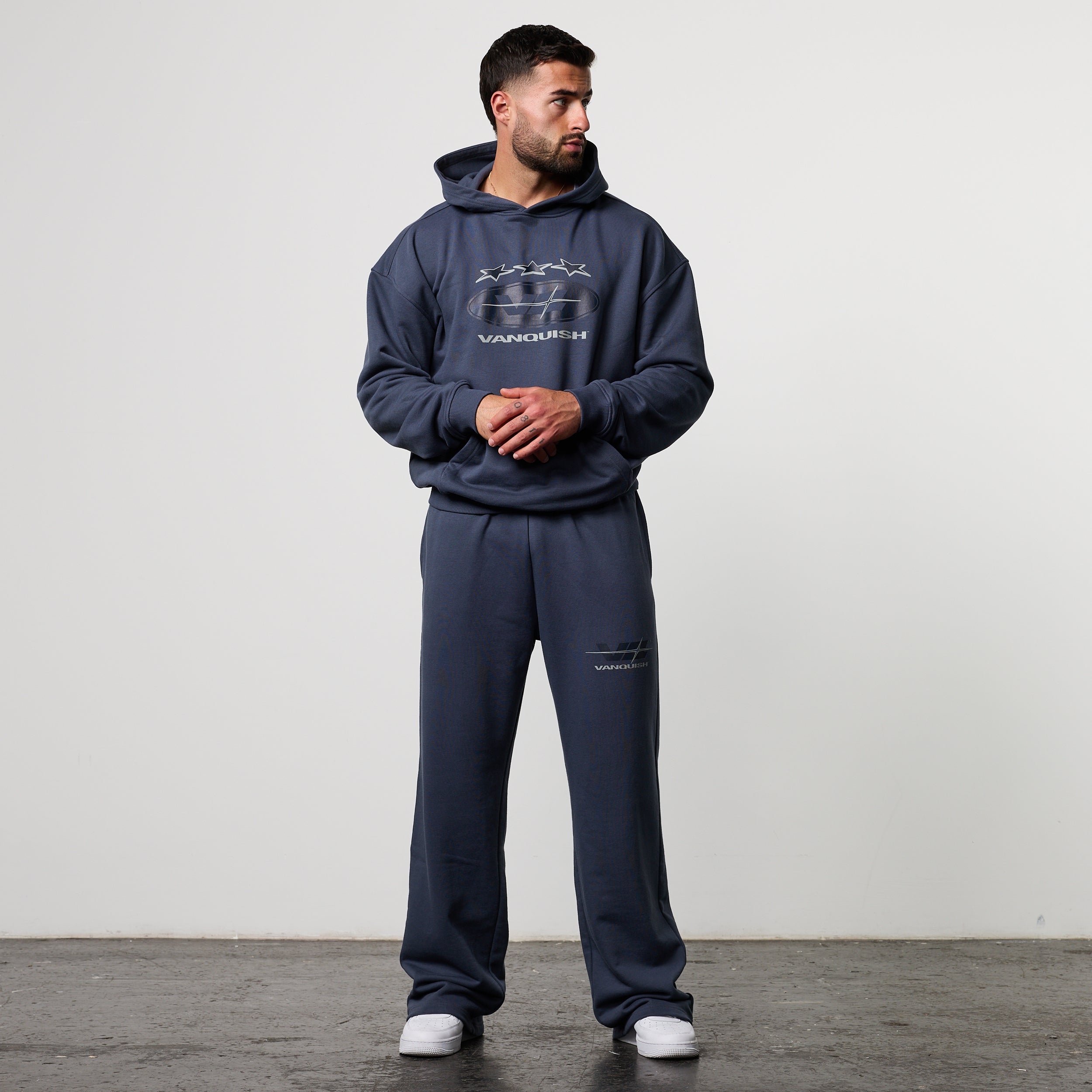 POWERLINE DUSK BLUE OVERSIZED HOODIE