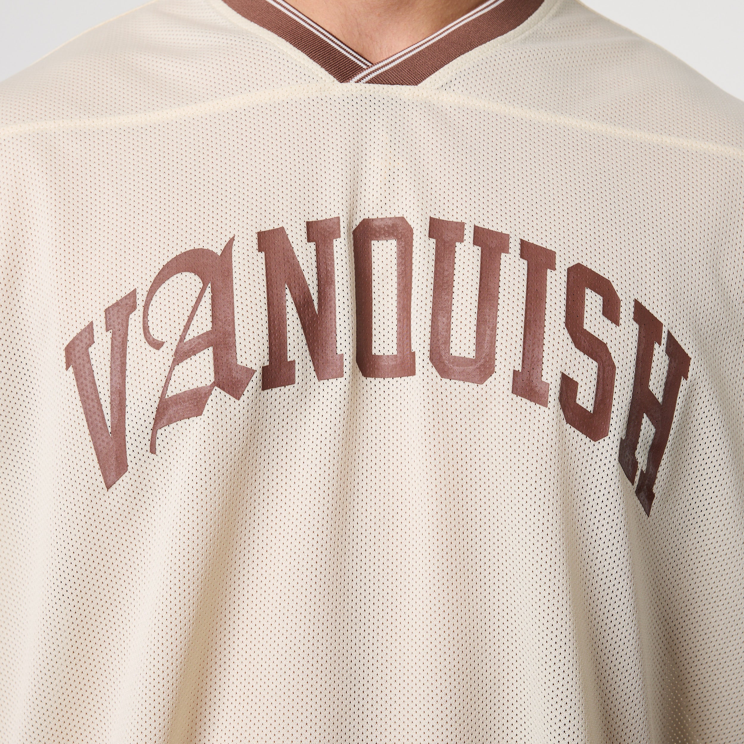 Varsity Off White Oversized Boxy Football Jersey