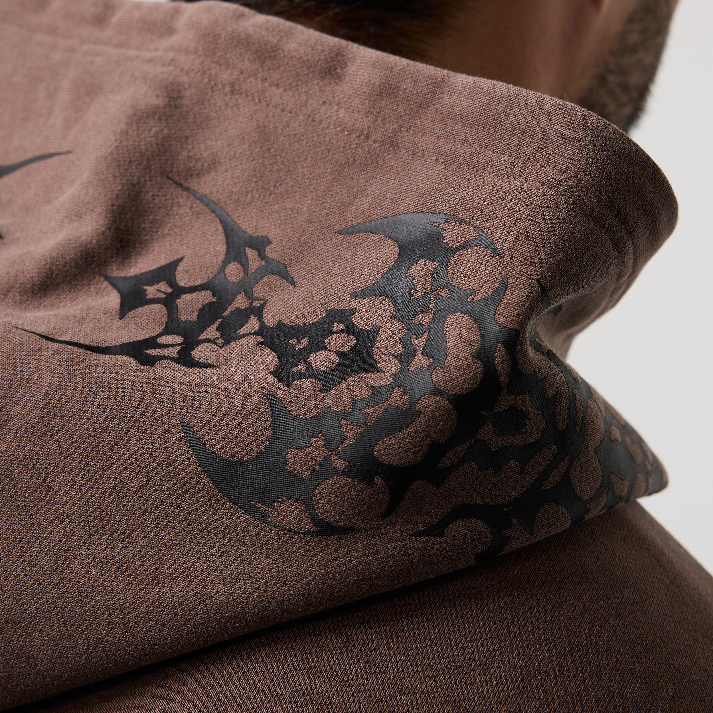 BLACK FORGE WASHED BROWN BOXY OVERSIZED HOODIE