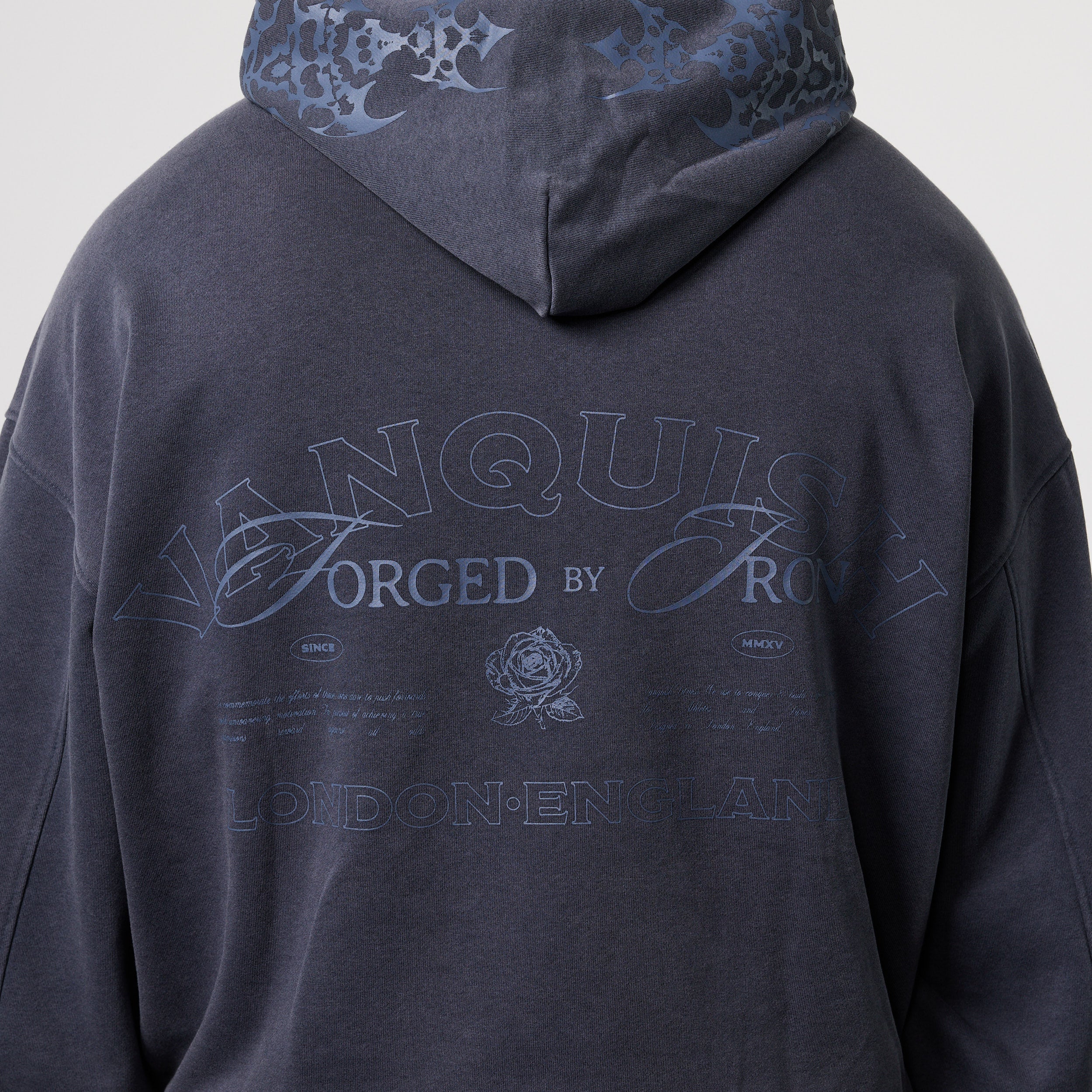 BLACK FORGE WASHED NAVY BOXY OVERSIZED HOODIE