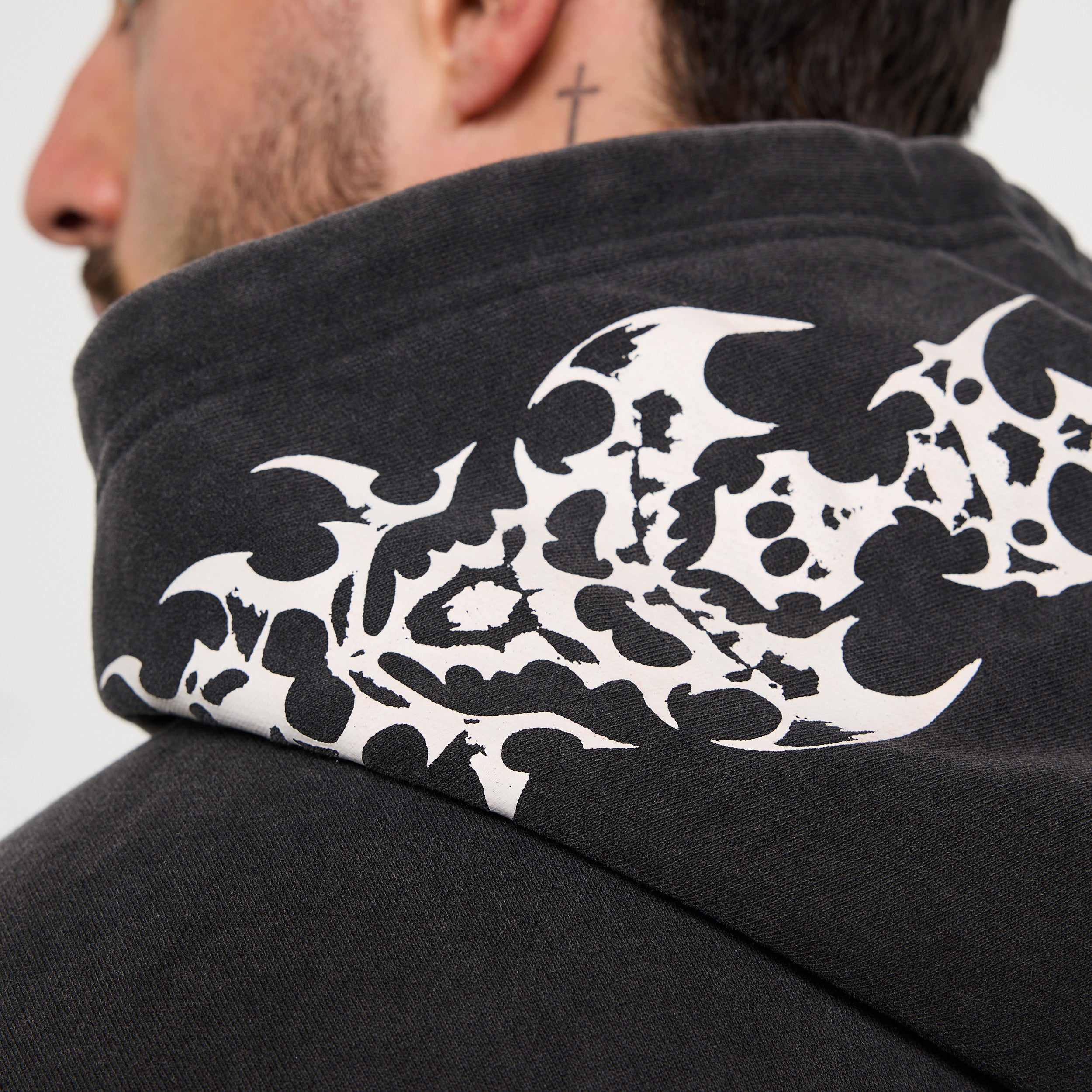 BLACK FORGE WASHED BLACK BOXY OVERSIZED HOODIE