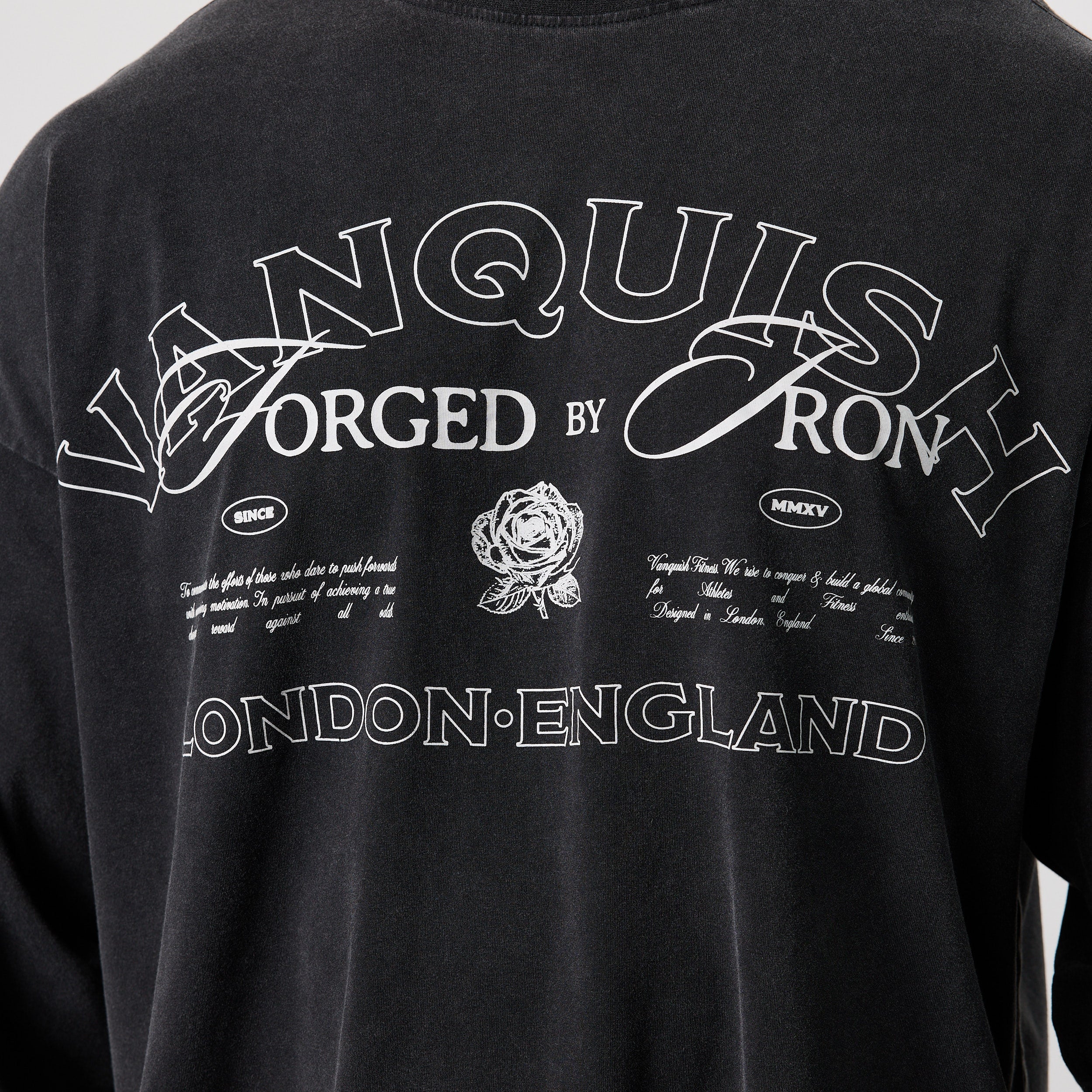 FORGE WASHED BLACK OVERSIZED LONG SLEEVE T SHIRT