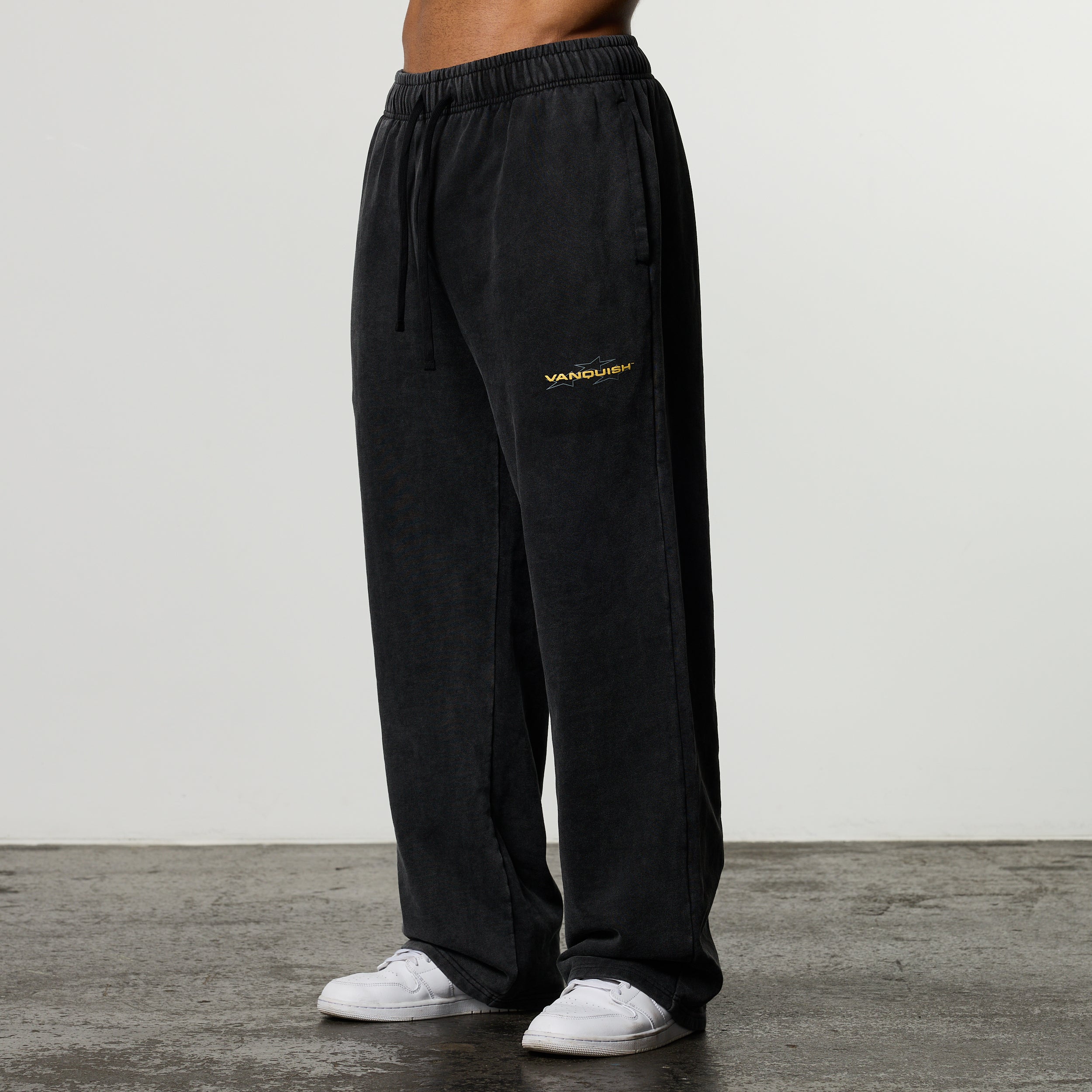 QUICKSTRIKE BLACK STRAIGHT LEG SWEATPANTS