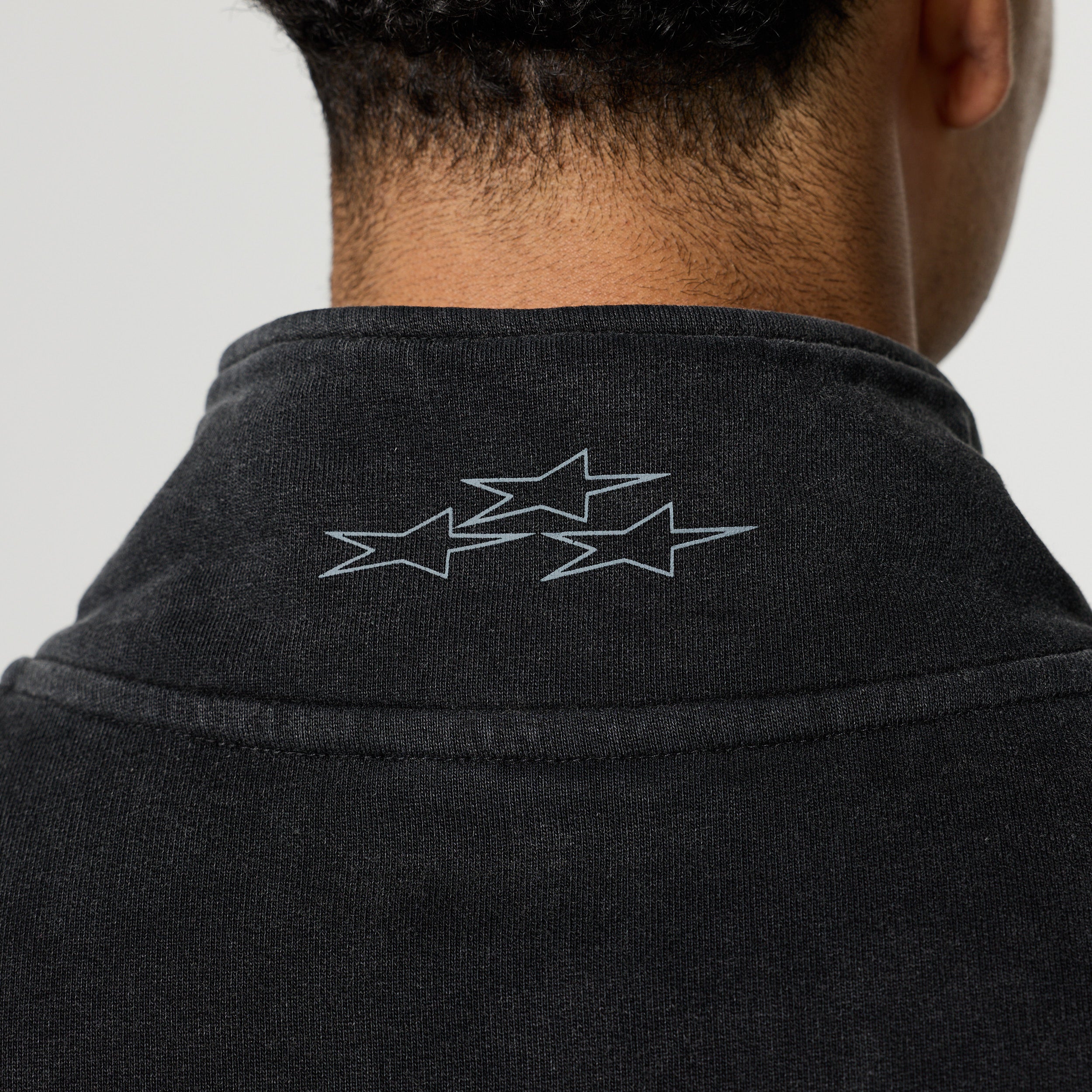 QUICKSTRIKE BLACK 1/4 OVERSIZED 1/4 ZIP SWEATER