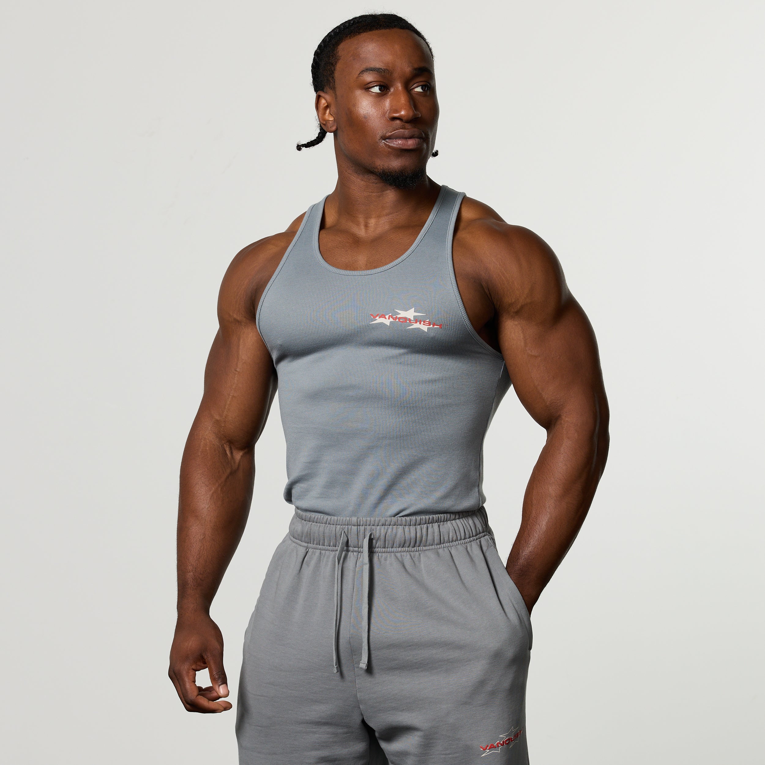 QUICKSTRIKE SLATE FITTED RIB VEST