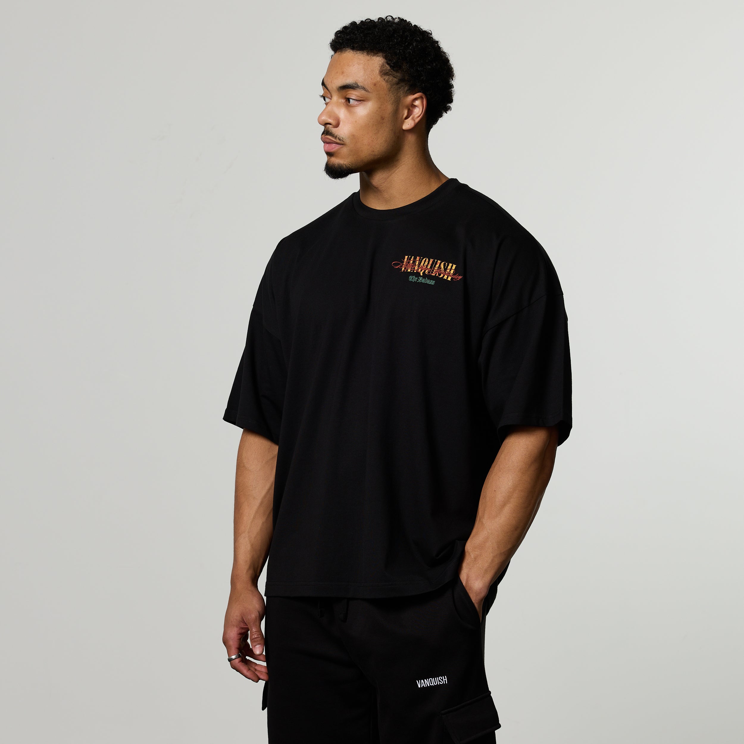 VQ X BADASS BLACK OVERSIZED T Shirt