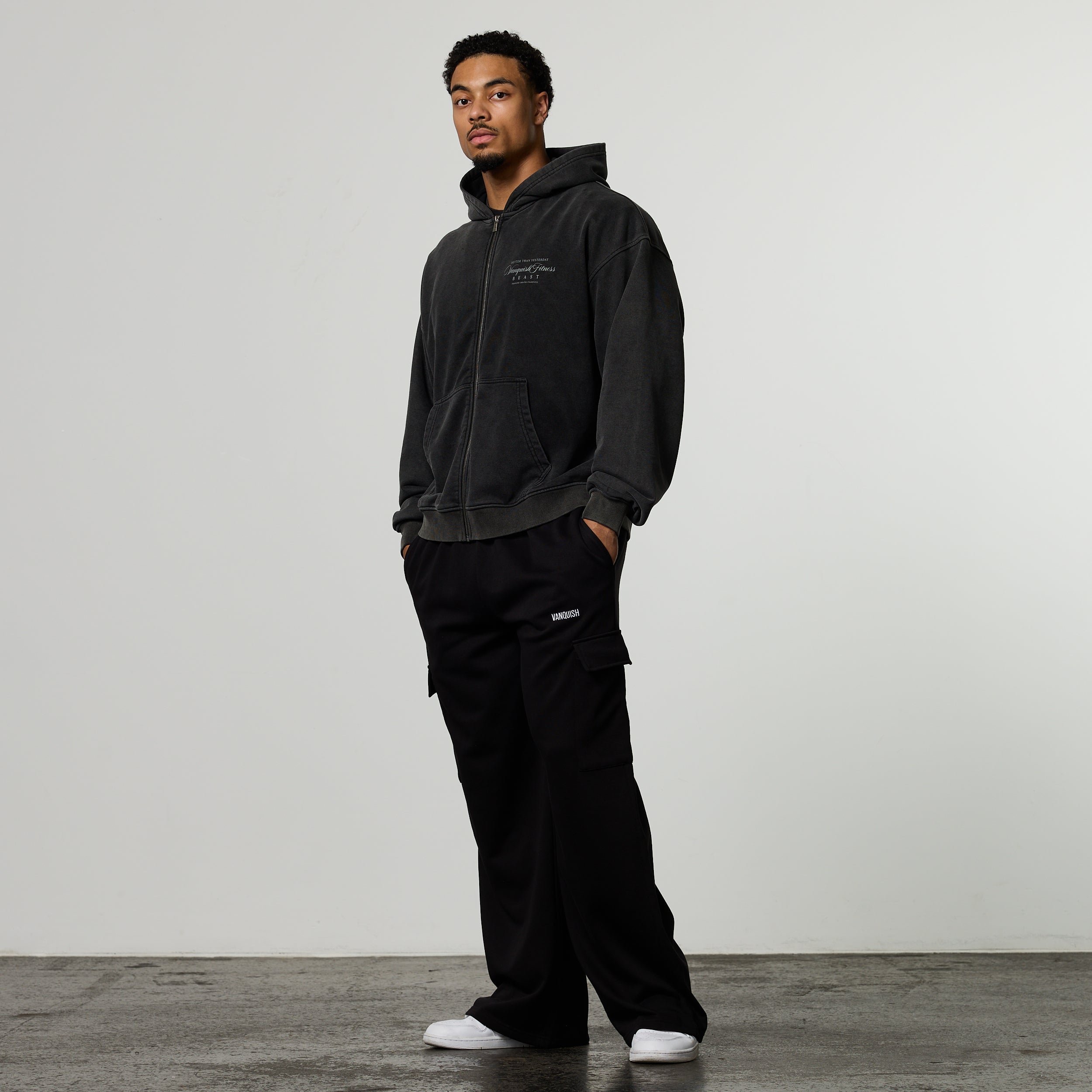 VQ X Jbeast v2 Washed Black Hoodie