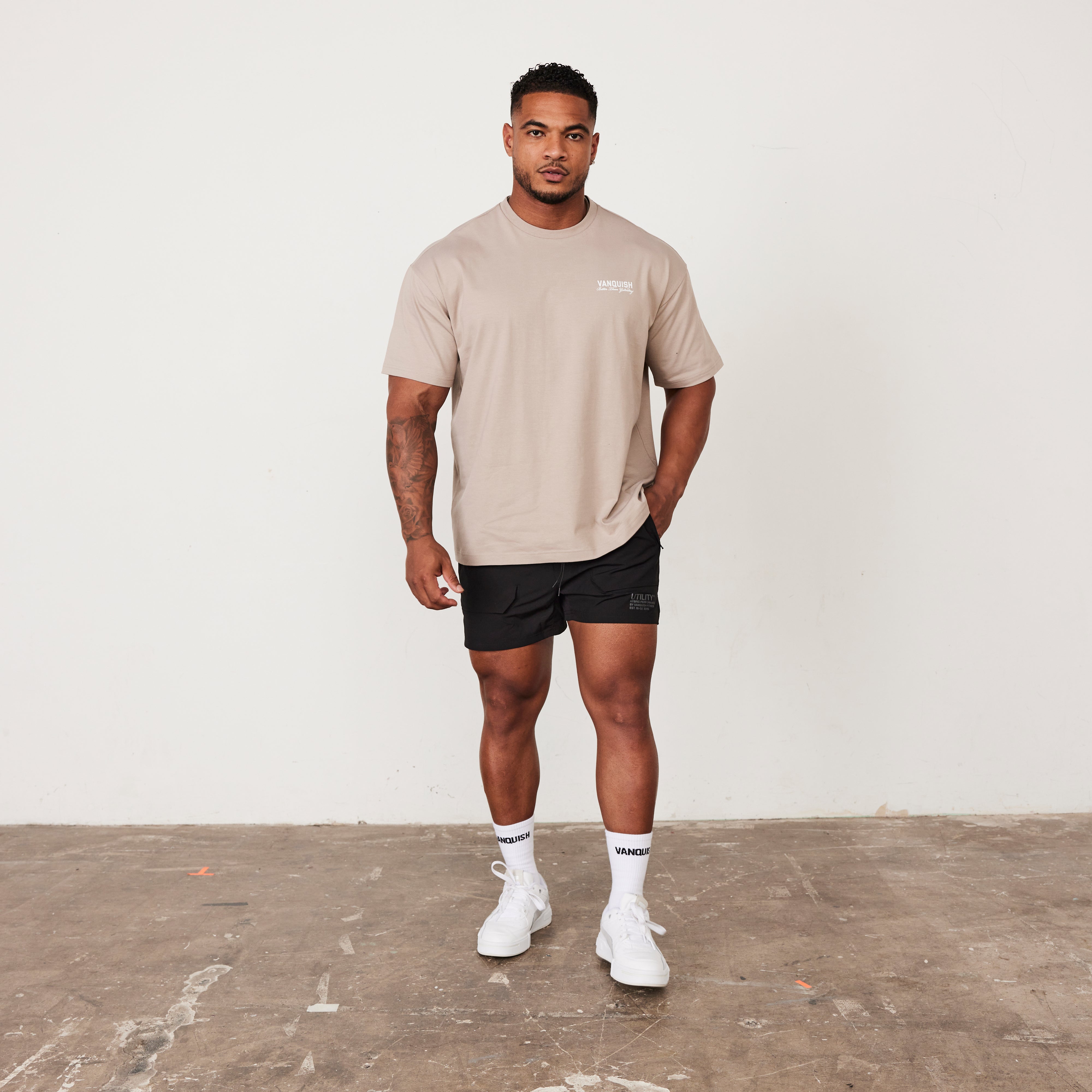 Vanquish TSP Taupe Luxury Sportswear Oversized T Shirt