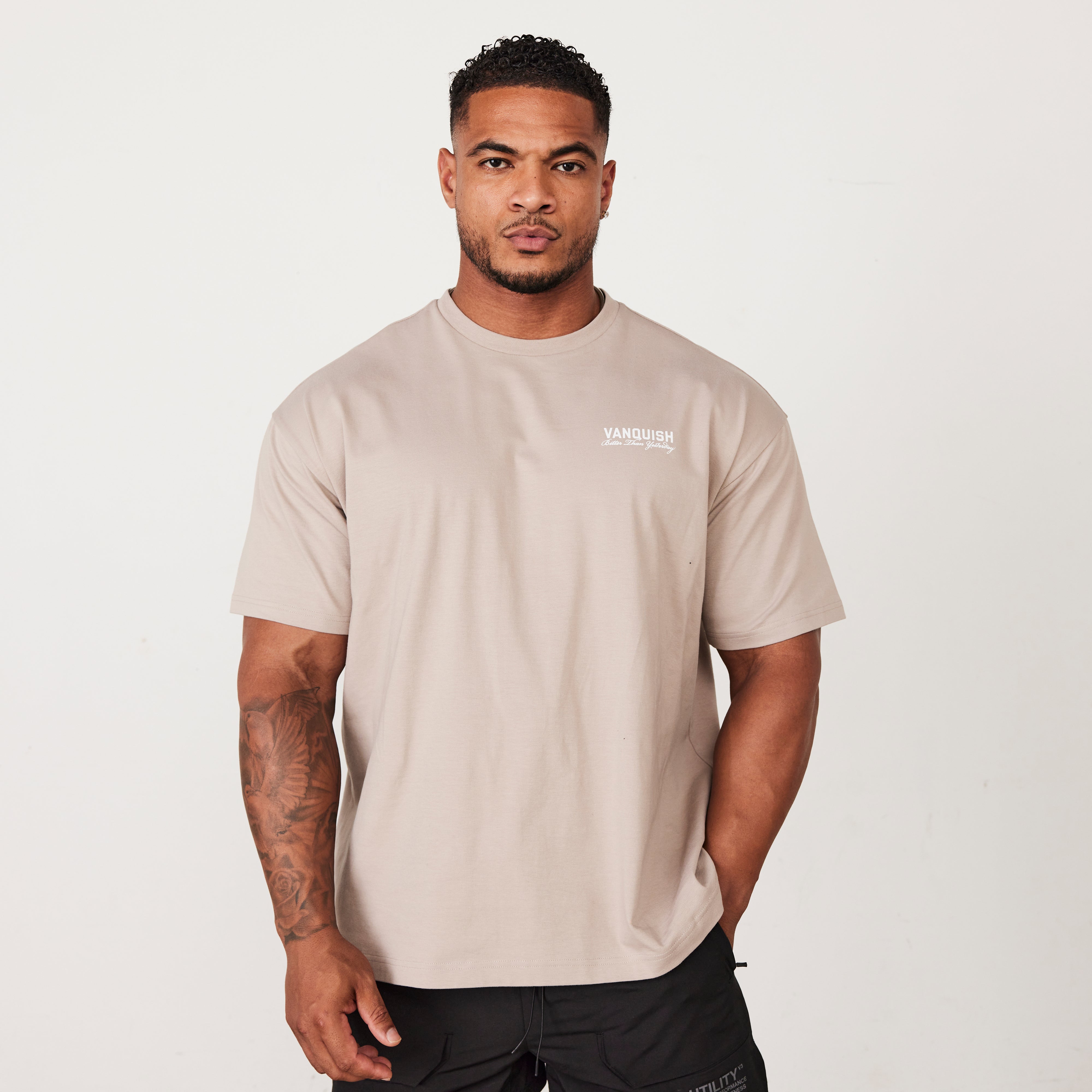 Vanquish TSP Taupe Luxury Sportswear Oversized T Shirt