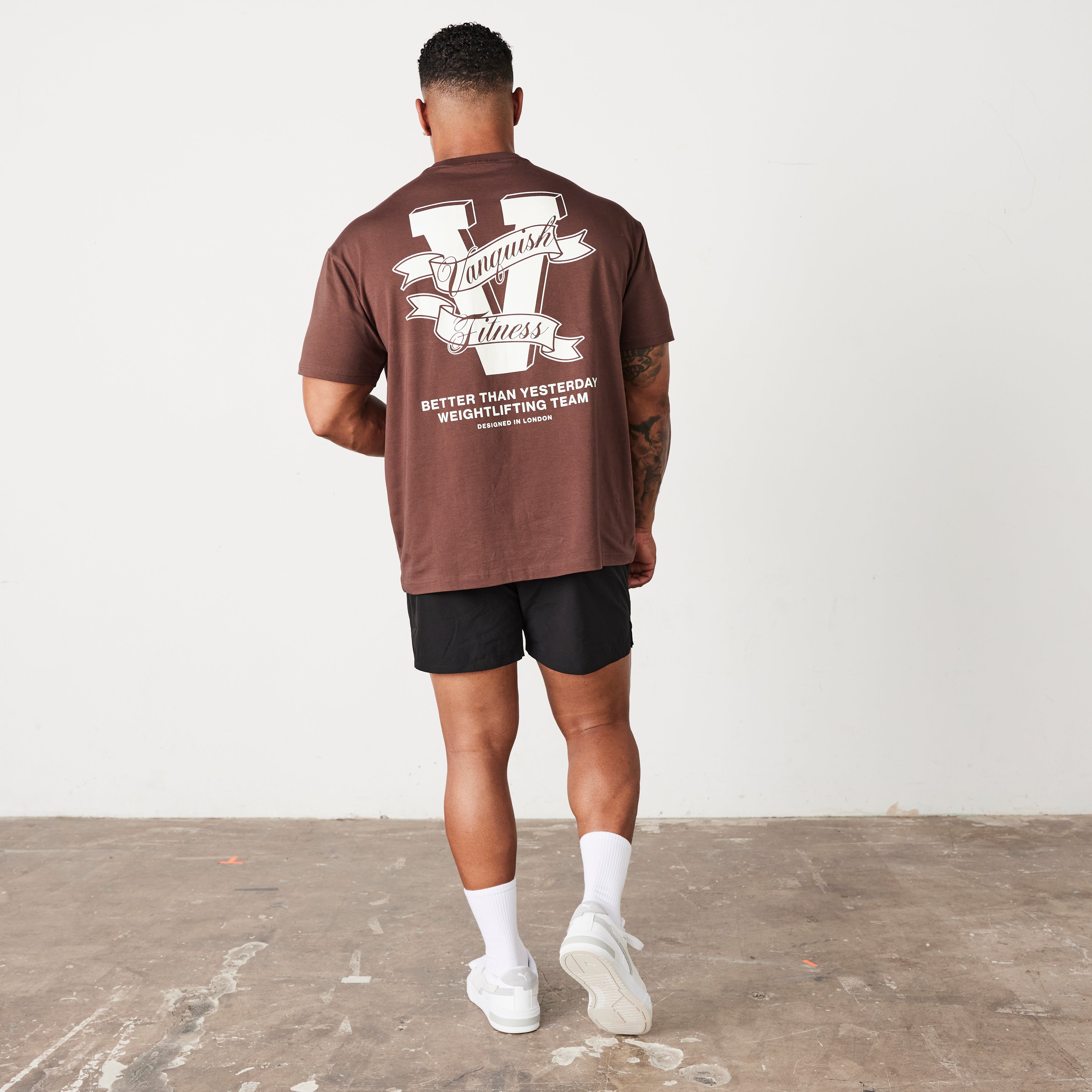 Vanquish TSP Coffee Brown Weightlifting Team Oversized T Shirt