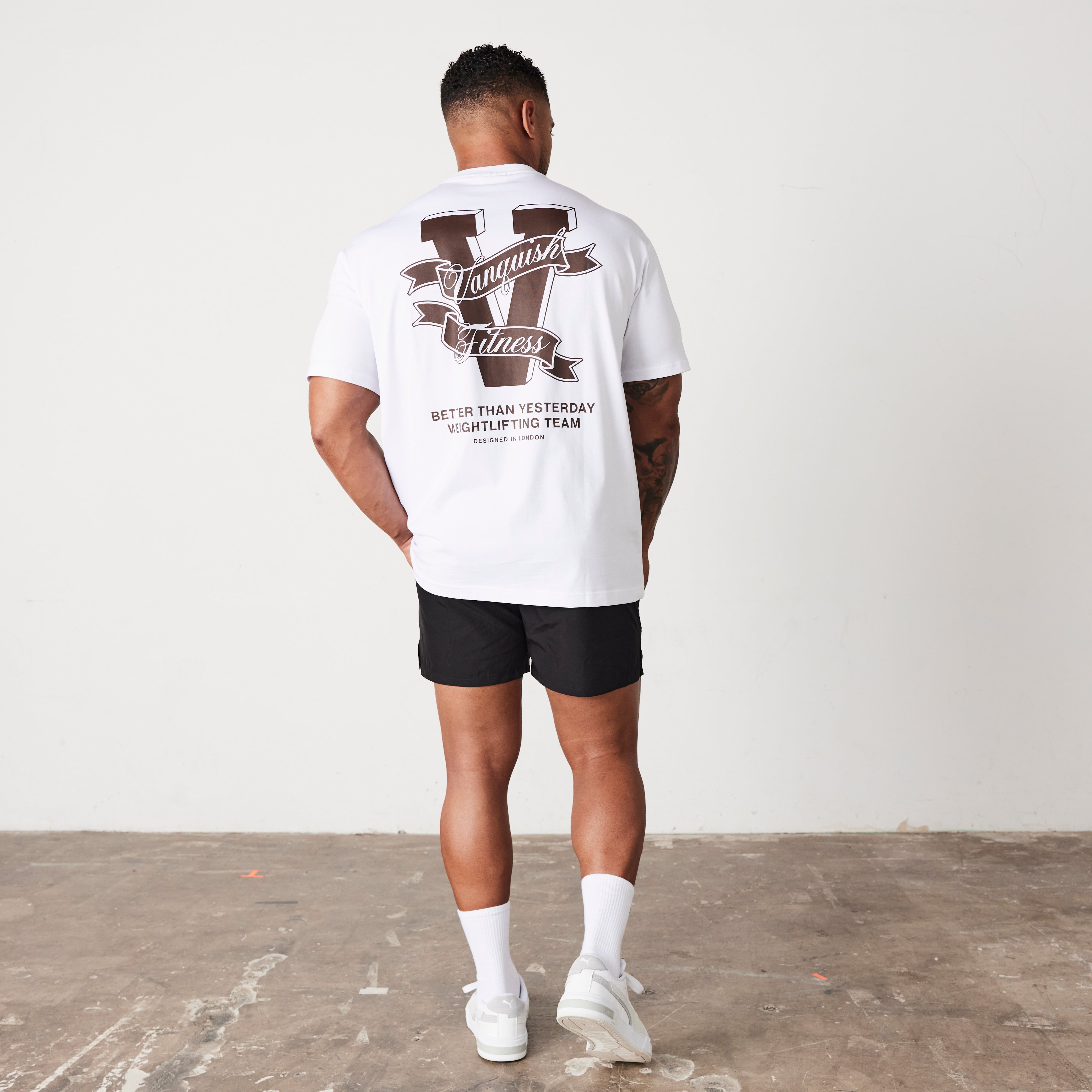 Vanquish TSP White Weightlifting Team Oversized T Shirt