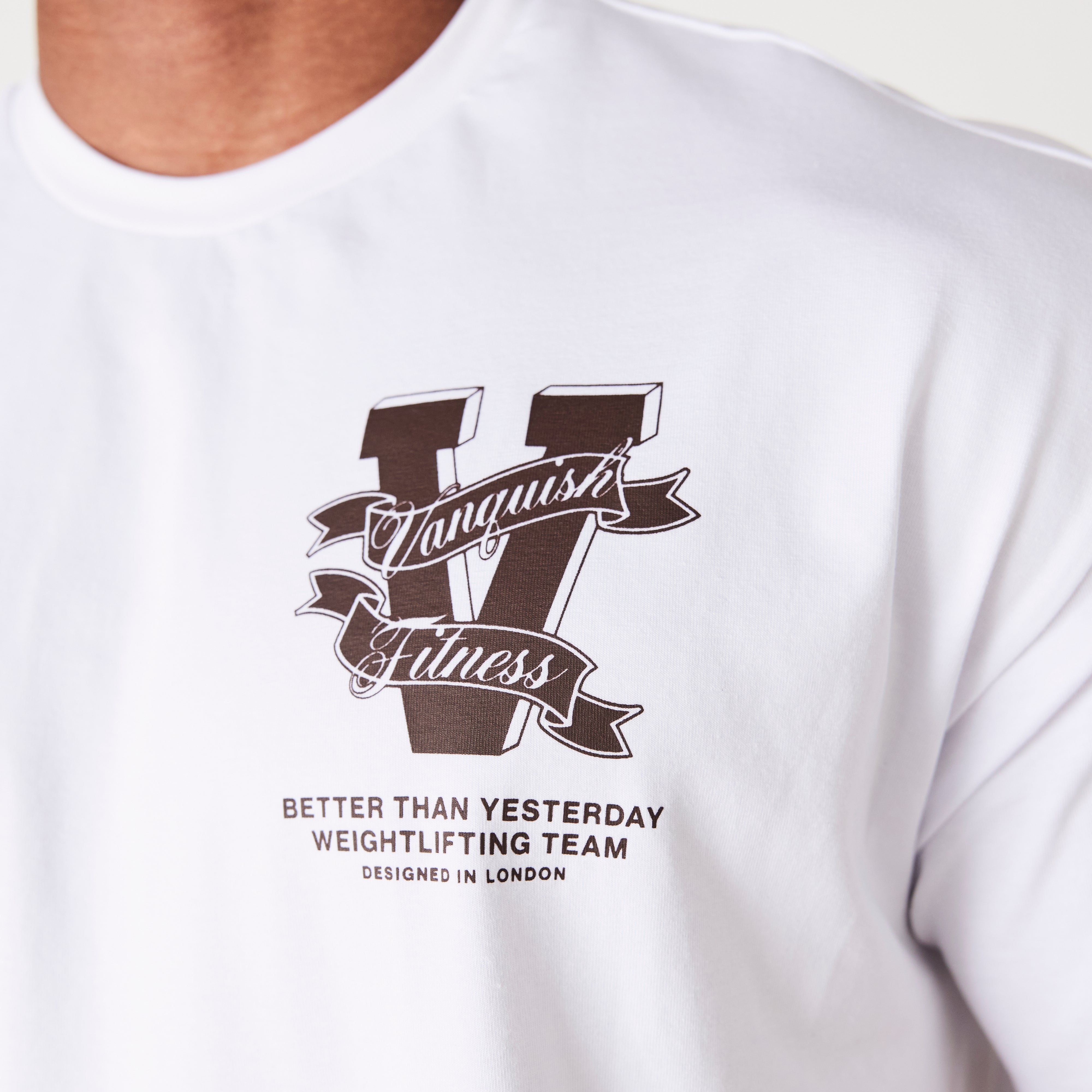 Vanquish TSP White Weightlifting Team Oversized T Shirt