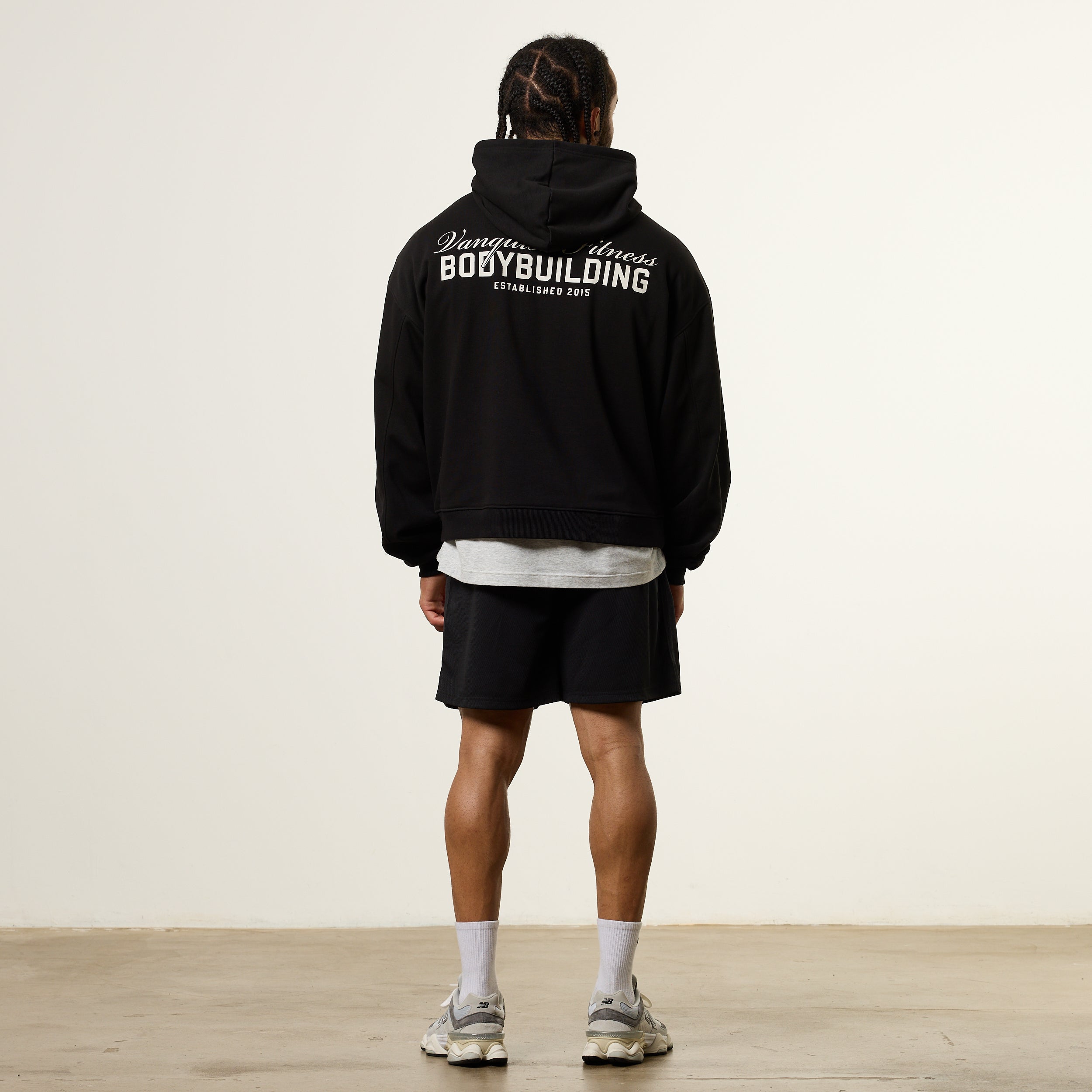 Vanquish Bodybuilding Black Oversized Boxy Pullover Hoodie