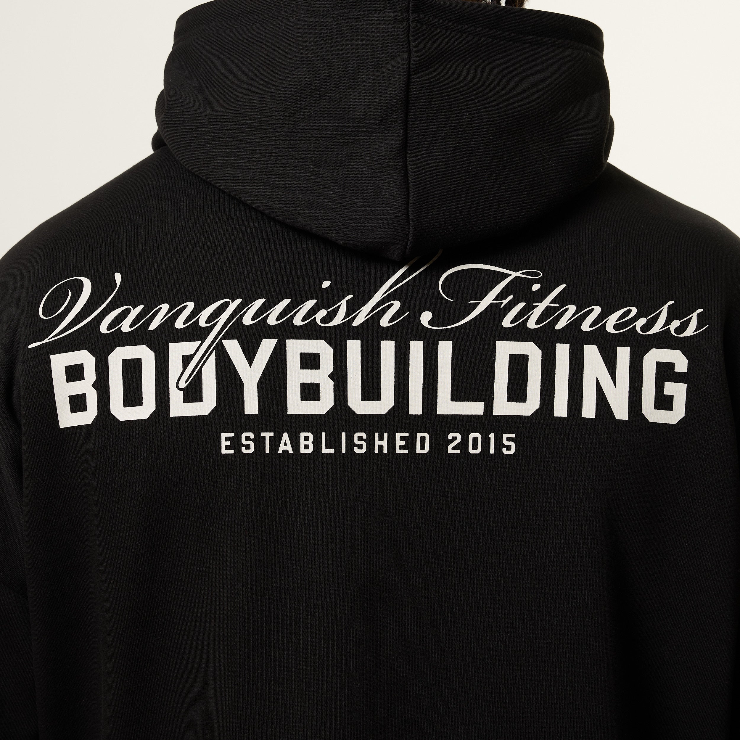 Vanquish Bodybuilding Black Oversized Boxy Pullover Hoodie