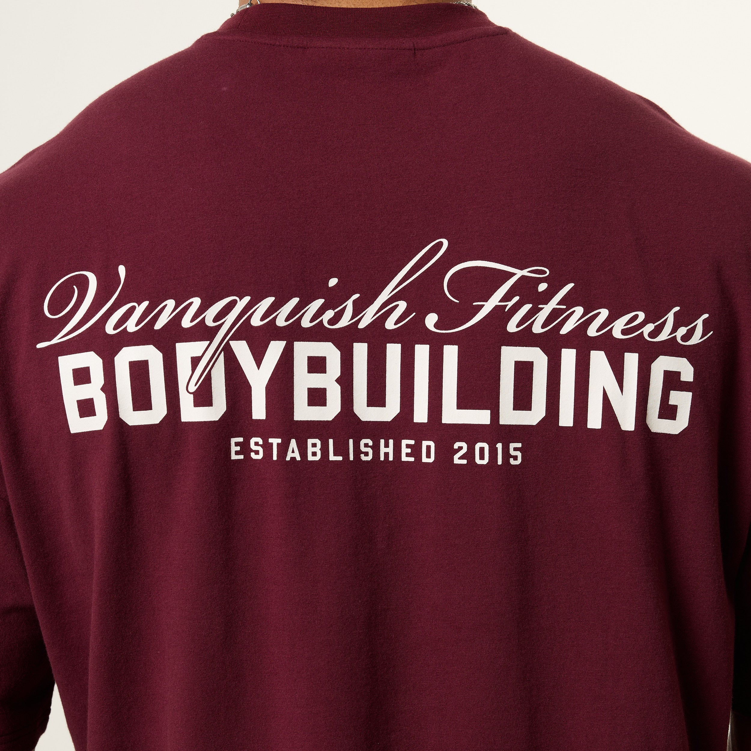 Vanquish Bodybuilding Oxblood Oversized Boxy T Shirt