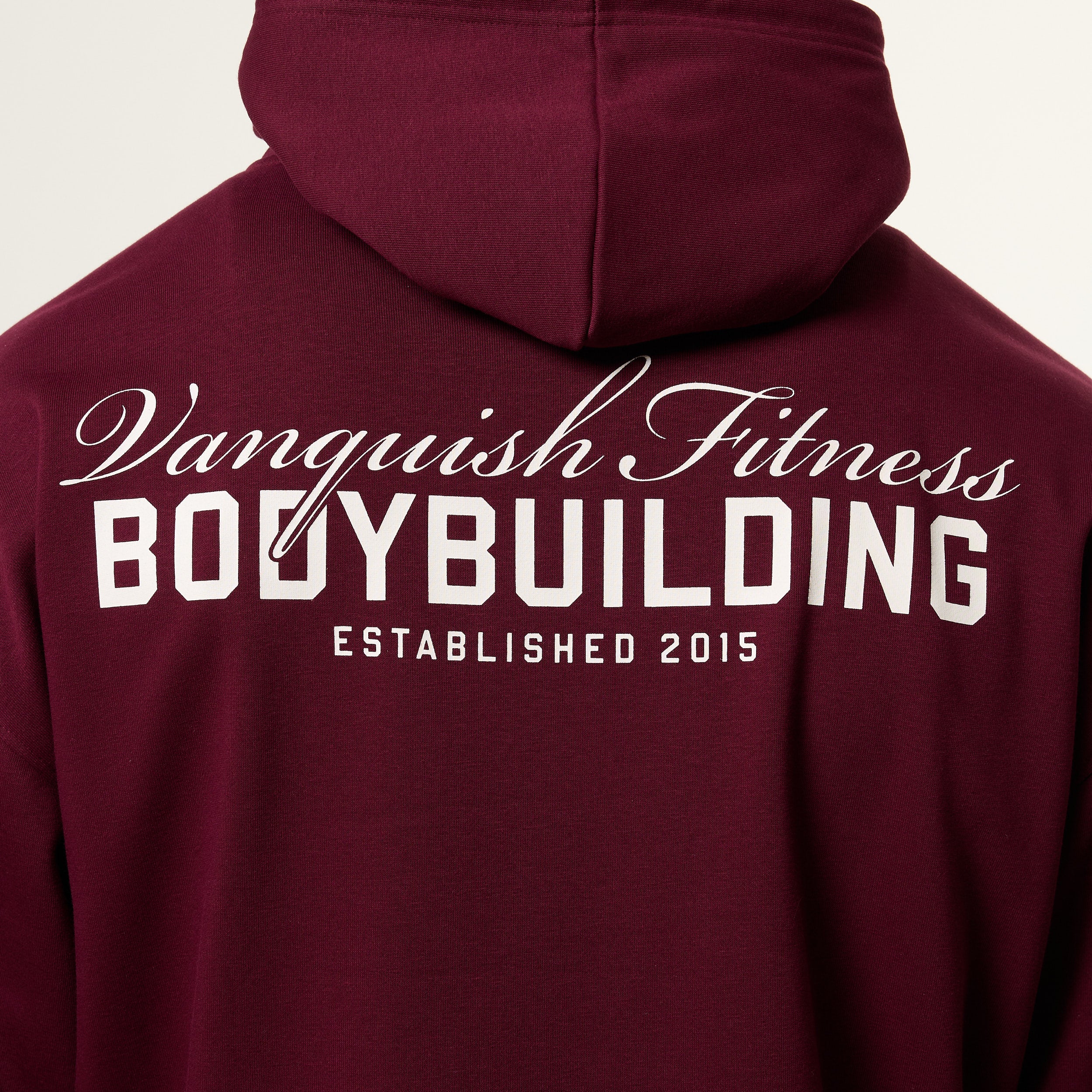 Vanquish Bodybuilding Oxblood Oversized Boxy Pullover Hoodie