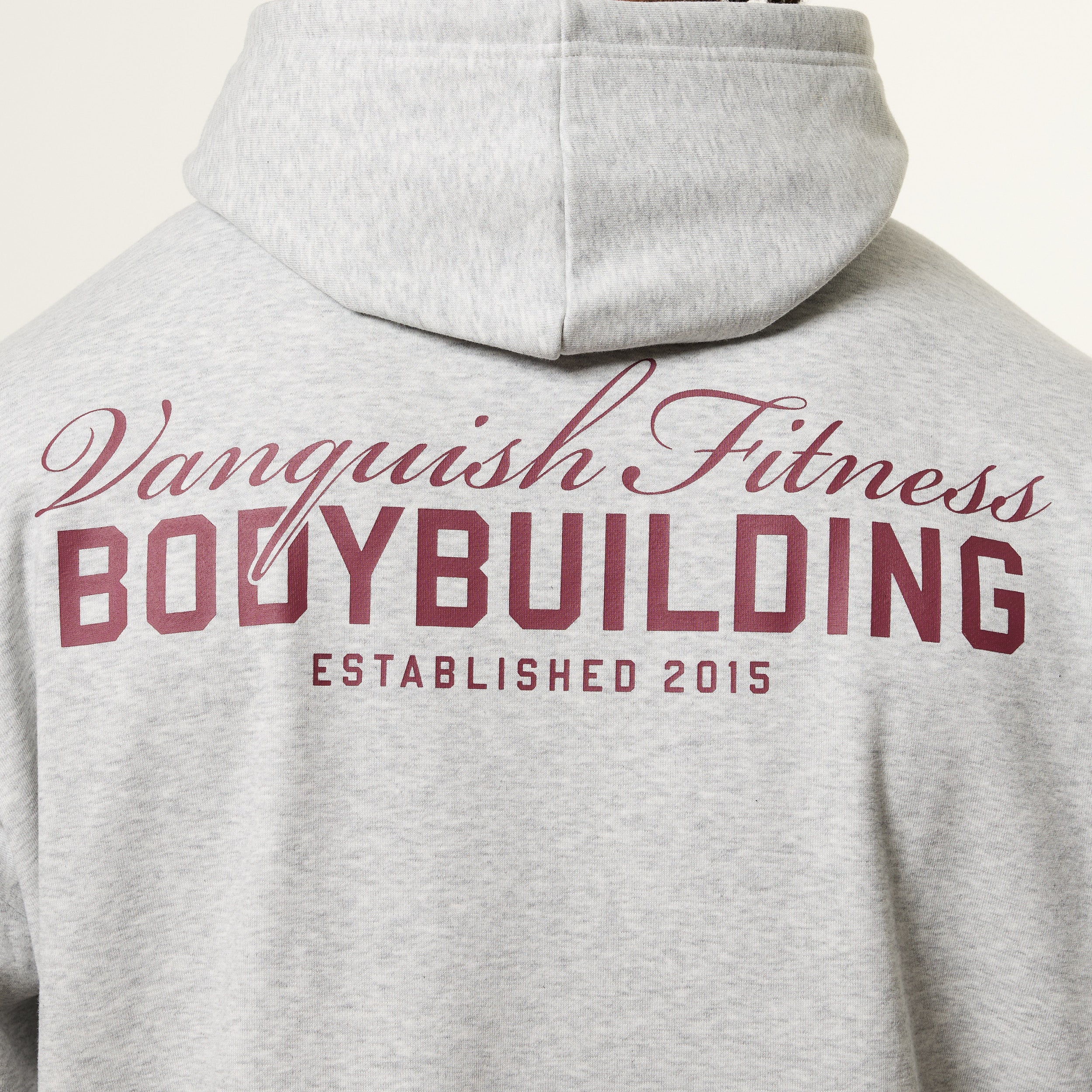 Vanquish Bodybuilding Grey Oversized Boxy Pullover Hoodie