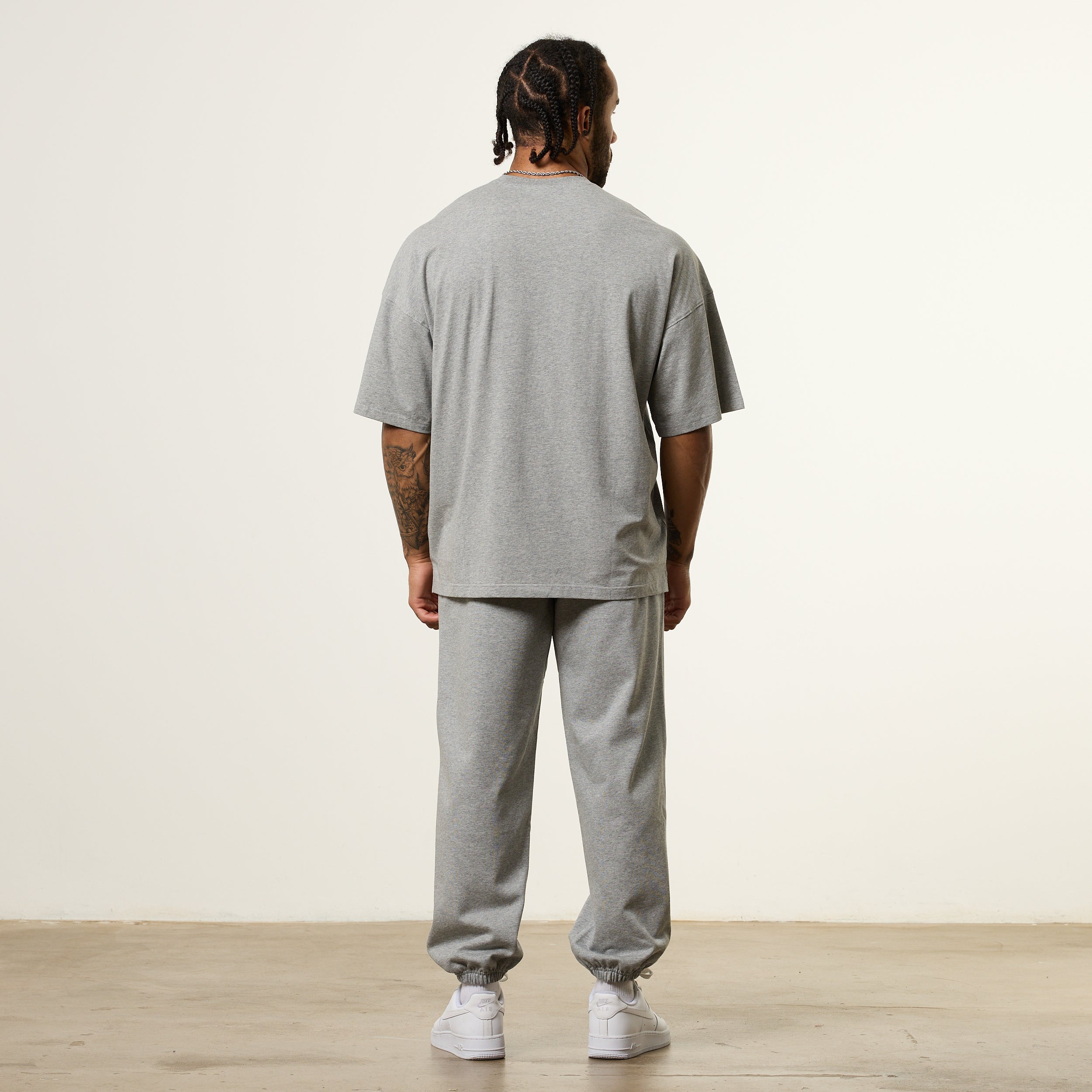 Vanquish Essential Grey Melange Oversized Sweatpants