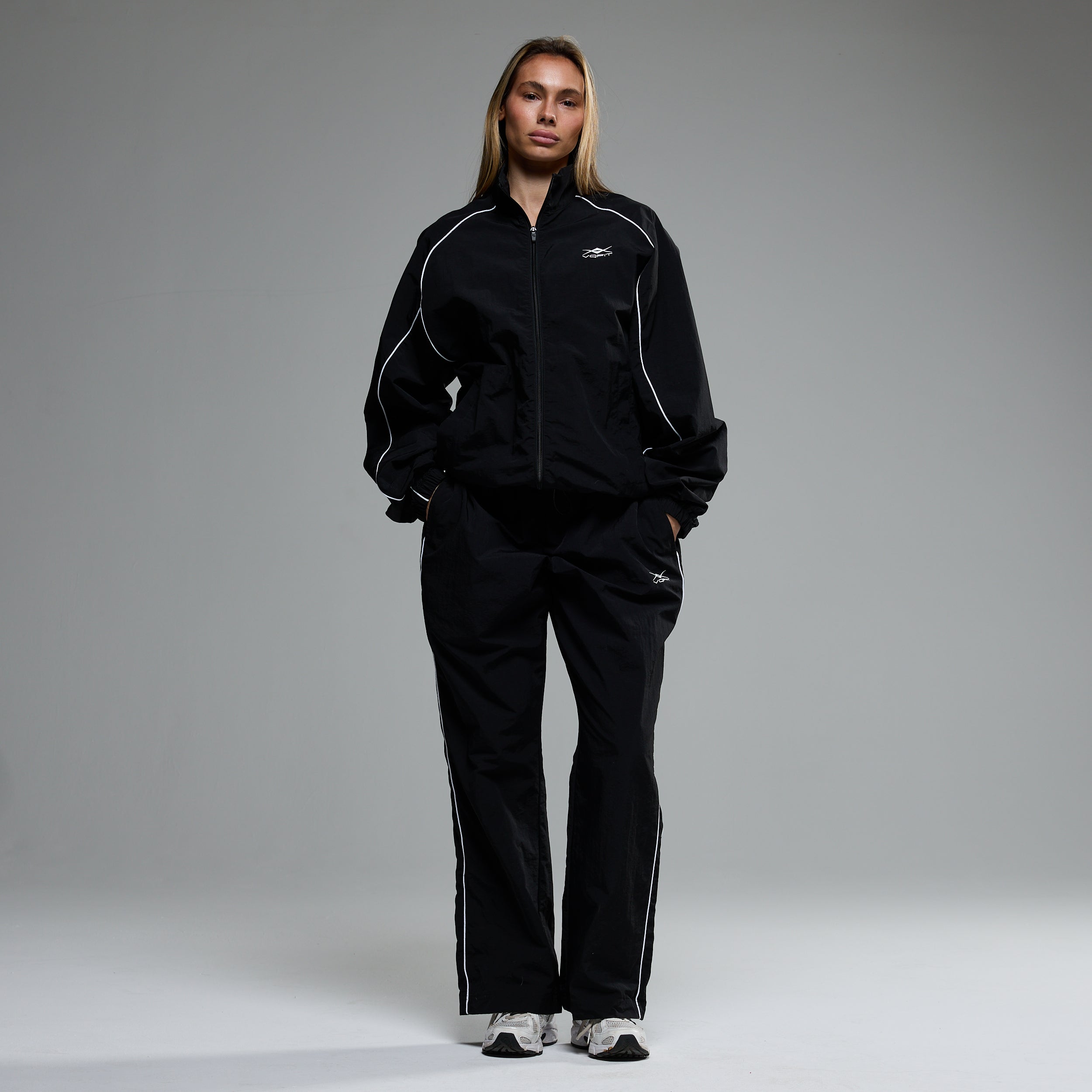 NYLON BLACK TRACK JACKET