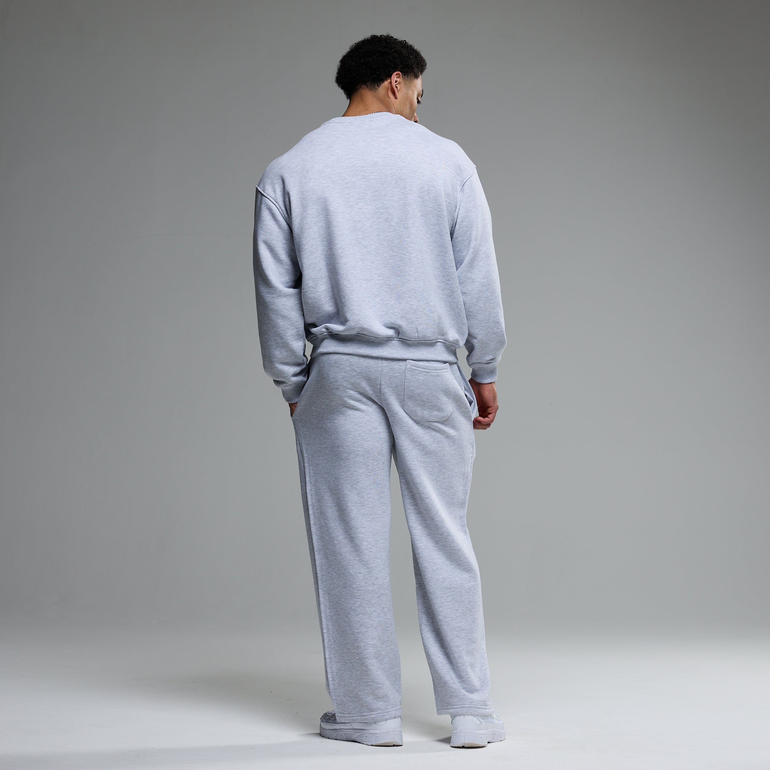 MONOGRAM GREY STRAIGHT LEG SWEATPANTS