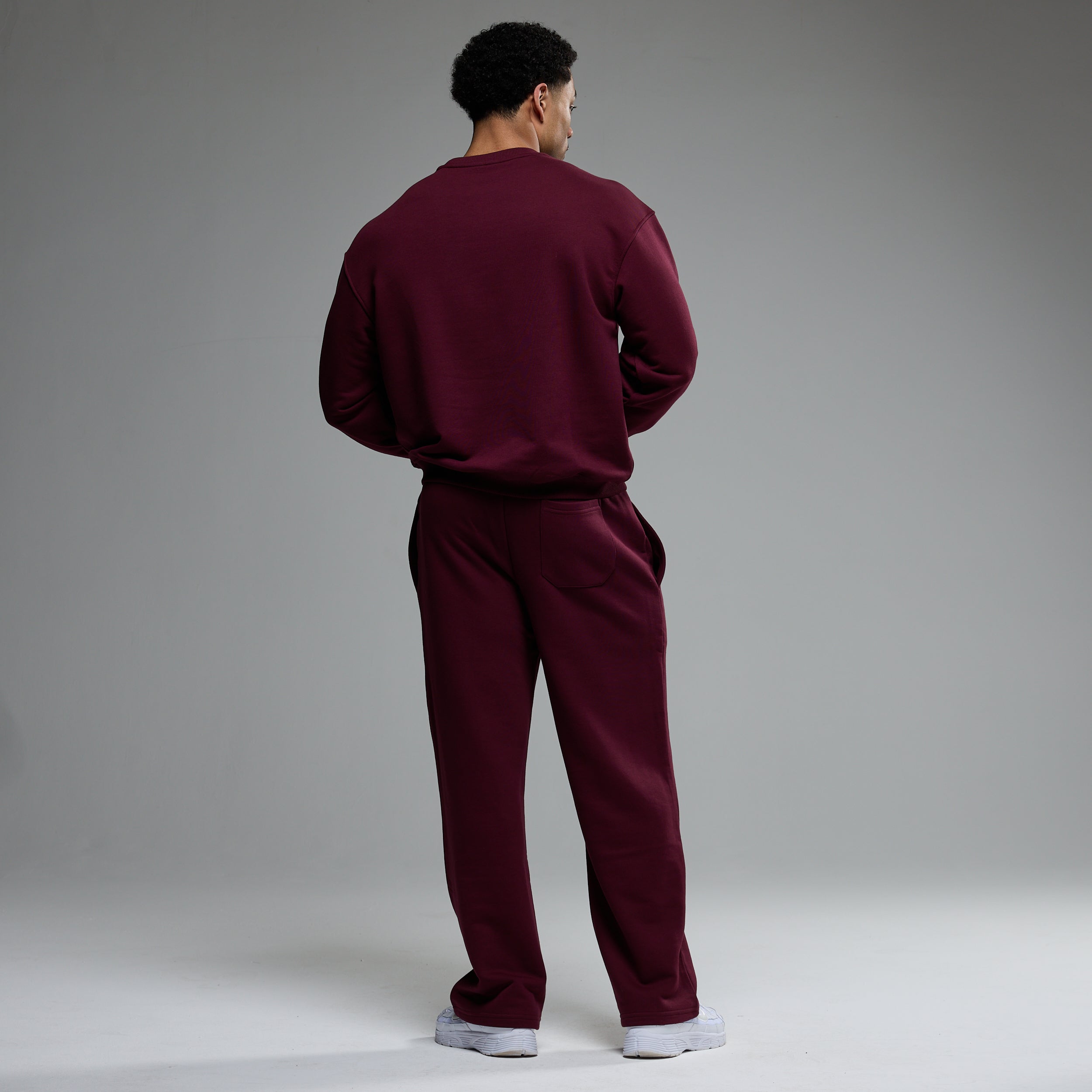 MONOGRAM OXBLOOD RED SWEATSHIRT