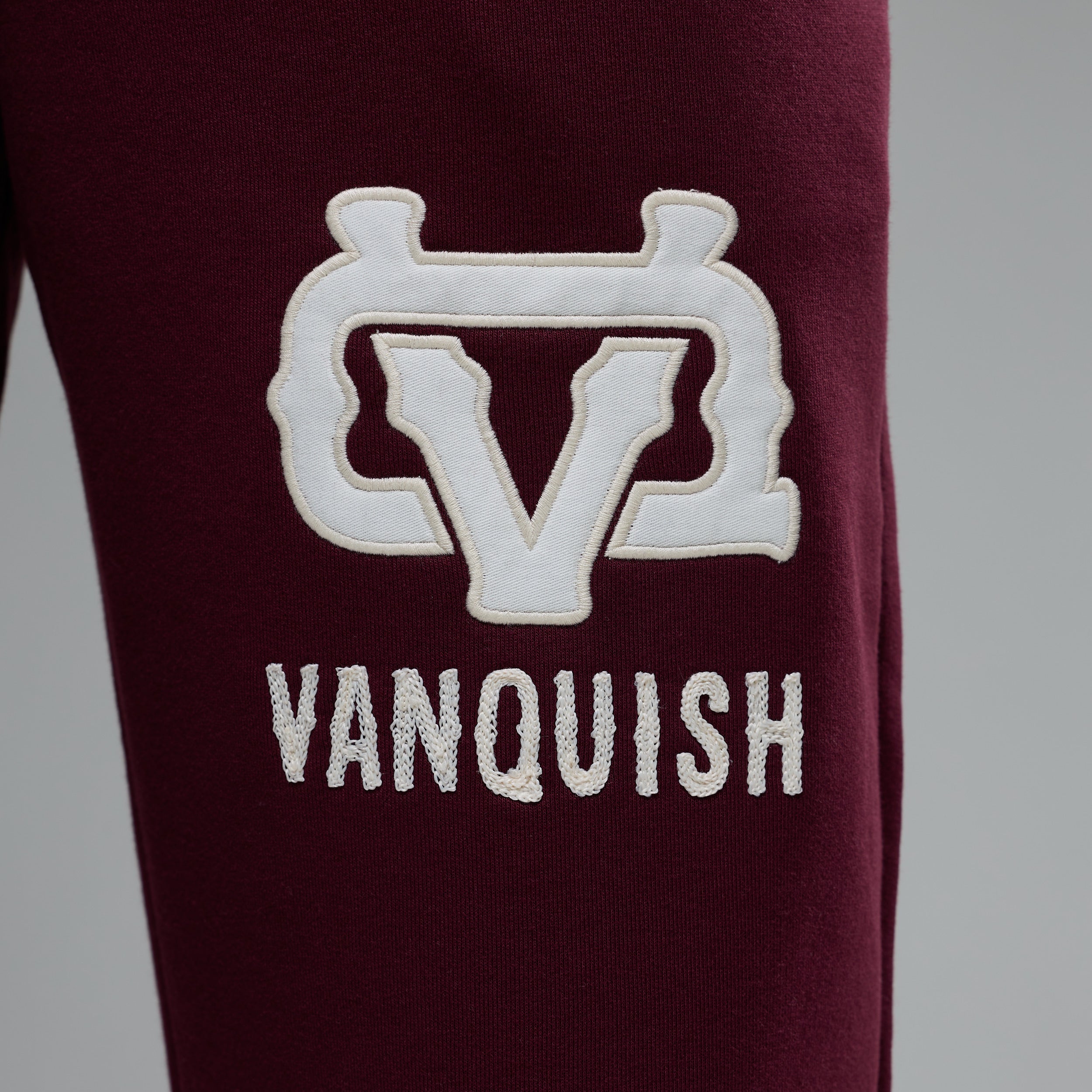 MONOGRAM OXBLOOD RED STRAIGHT LEG SWEATPANTS
