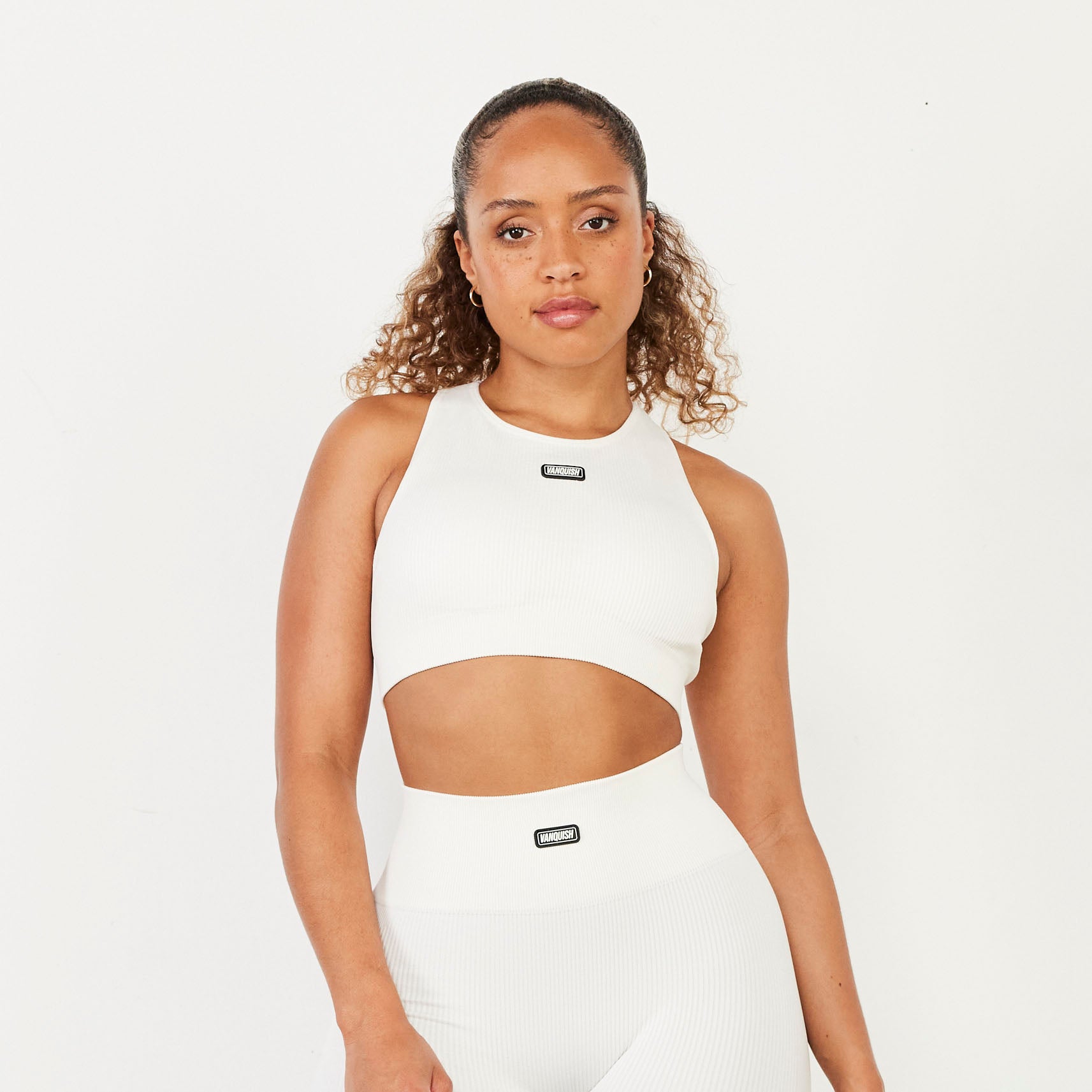 Vanquish Ribbed Seamless Marshmallow Racer Back Bra