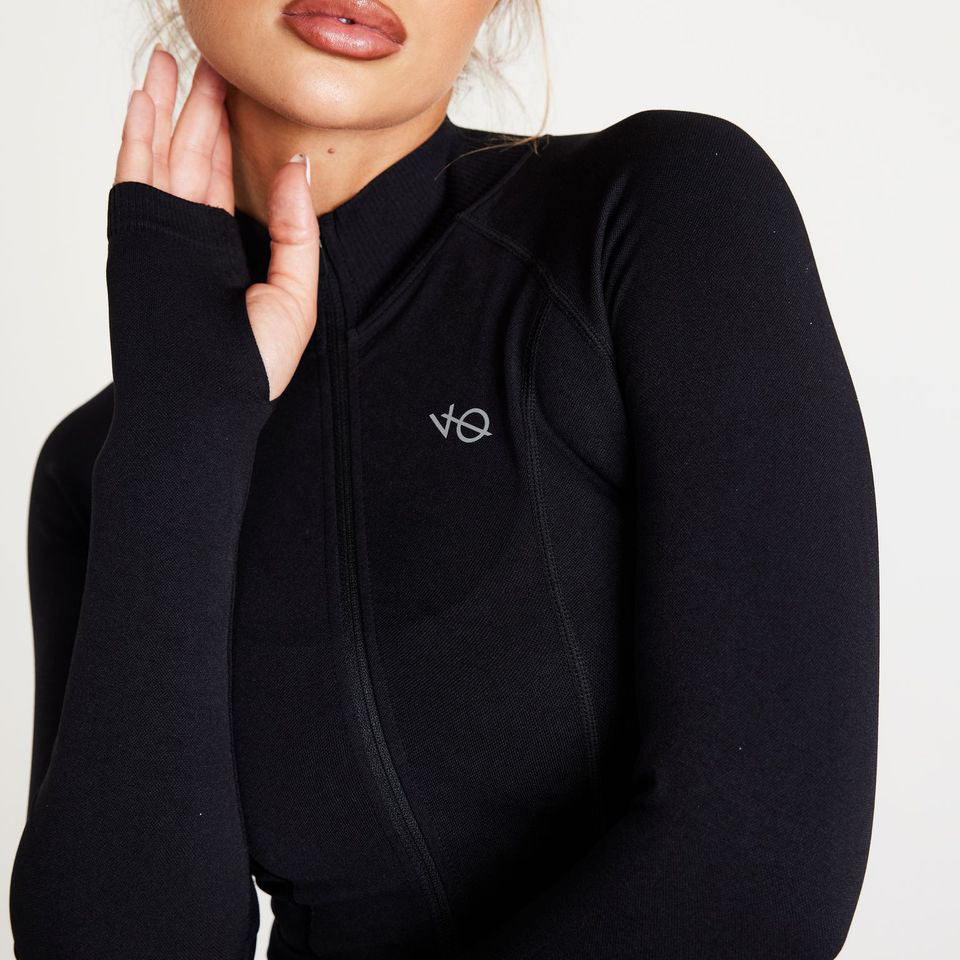 Vanquish Elevate Seamless Black Zip Front Jacket