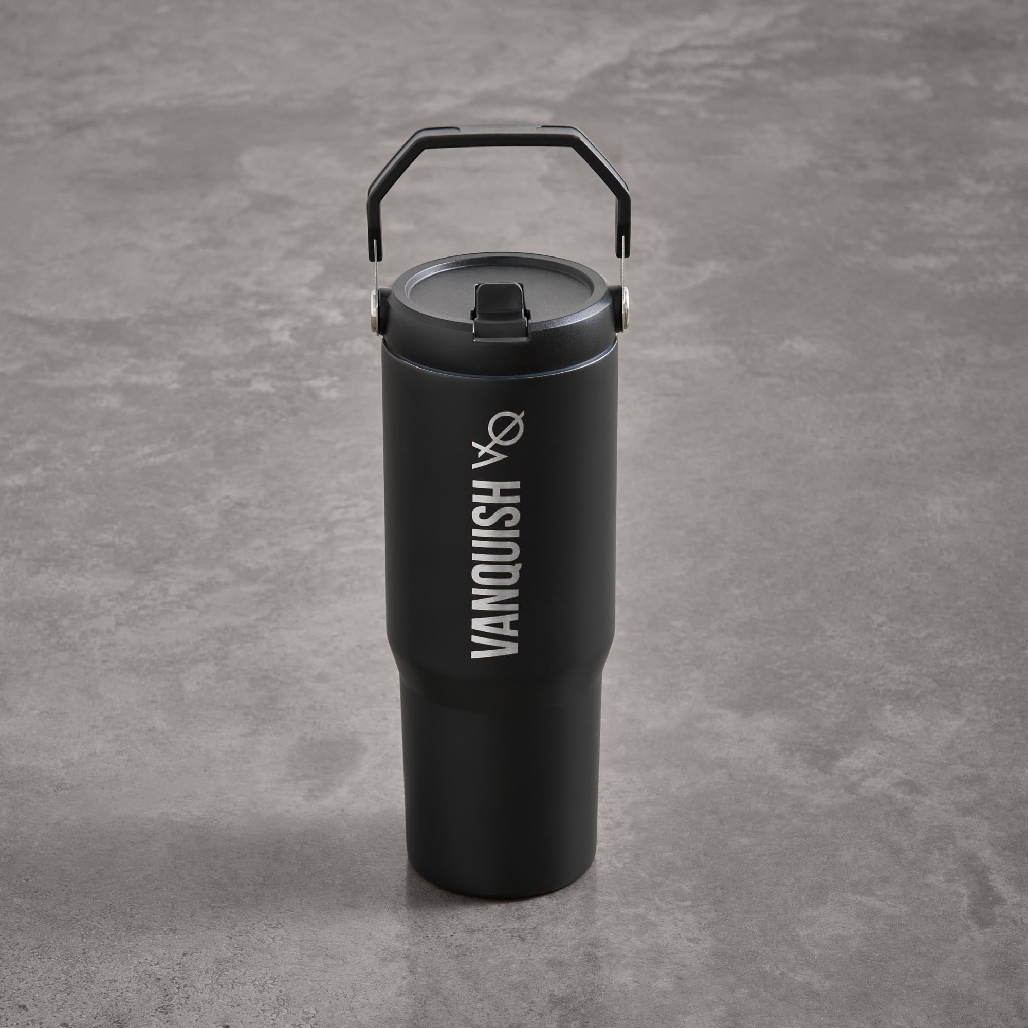 Vanquish Black Metal Insulated Flask