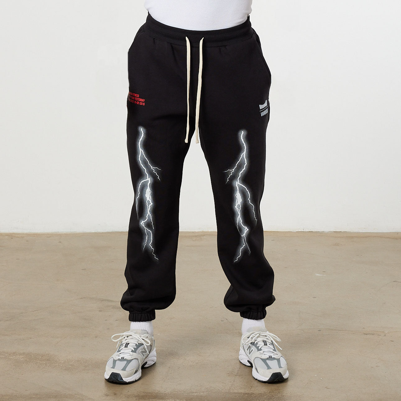 Vanquish DBZ CS Lightning Bolt Black Oversized Sweatpants