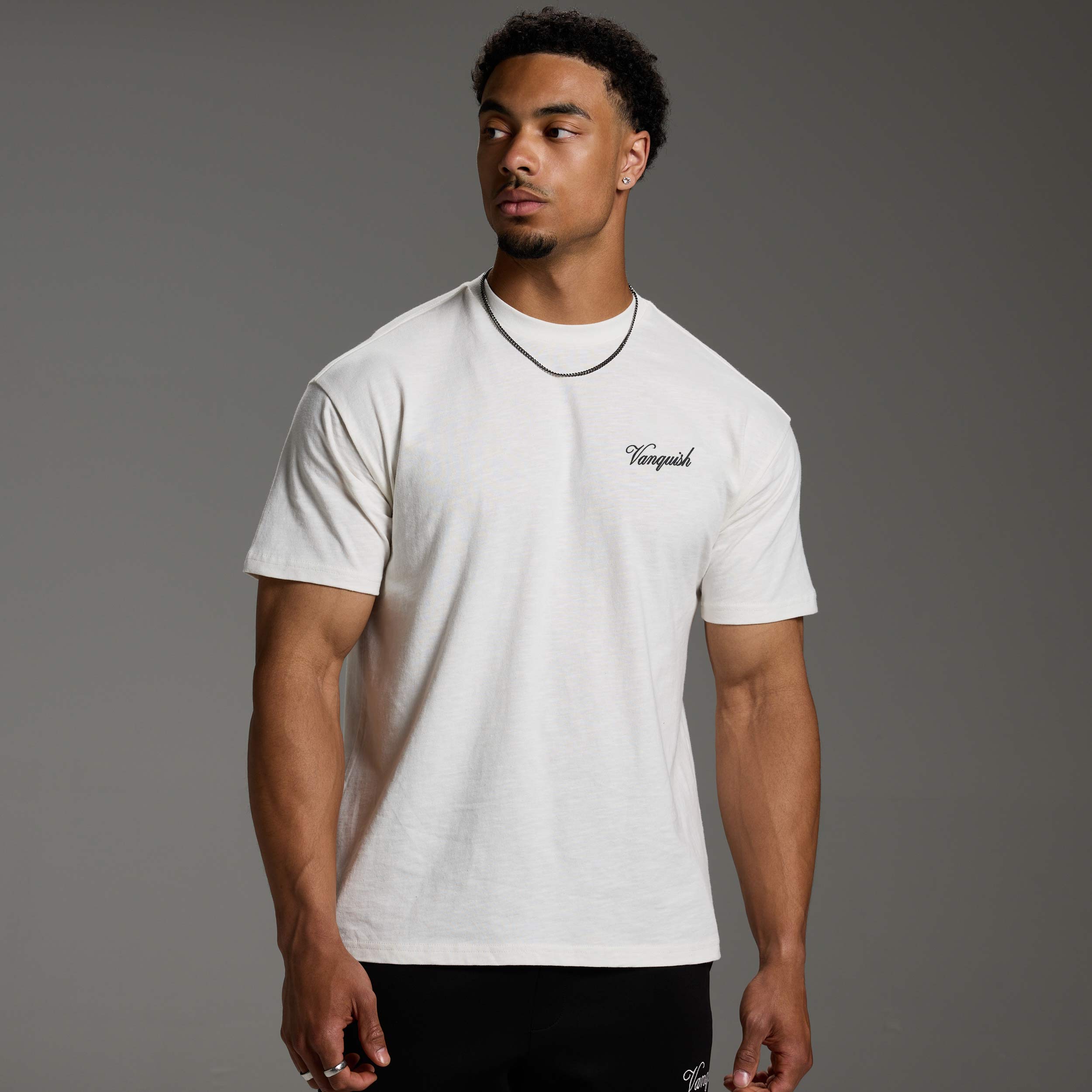 SLUB MINIMAL ECRU OVERSIZED T SHIRT