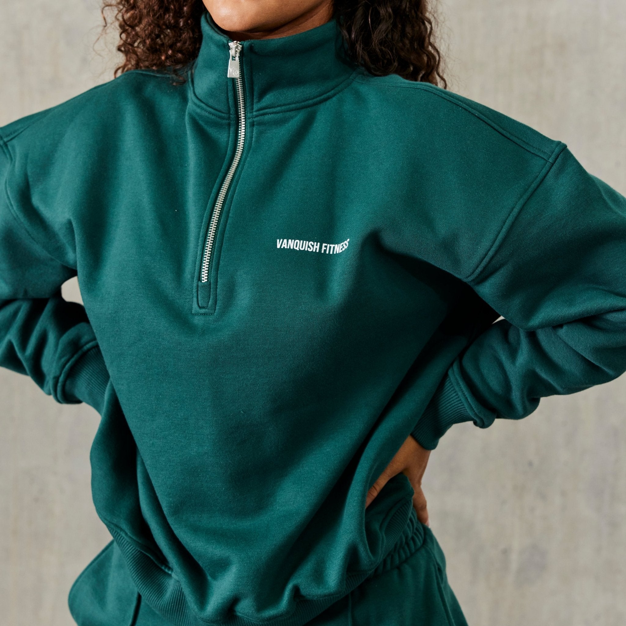 Vanquish Balance Green Quarter Zip Sweater - Vanquish Fitness