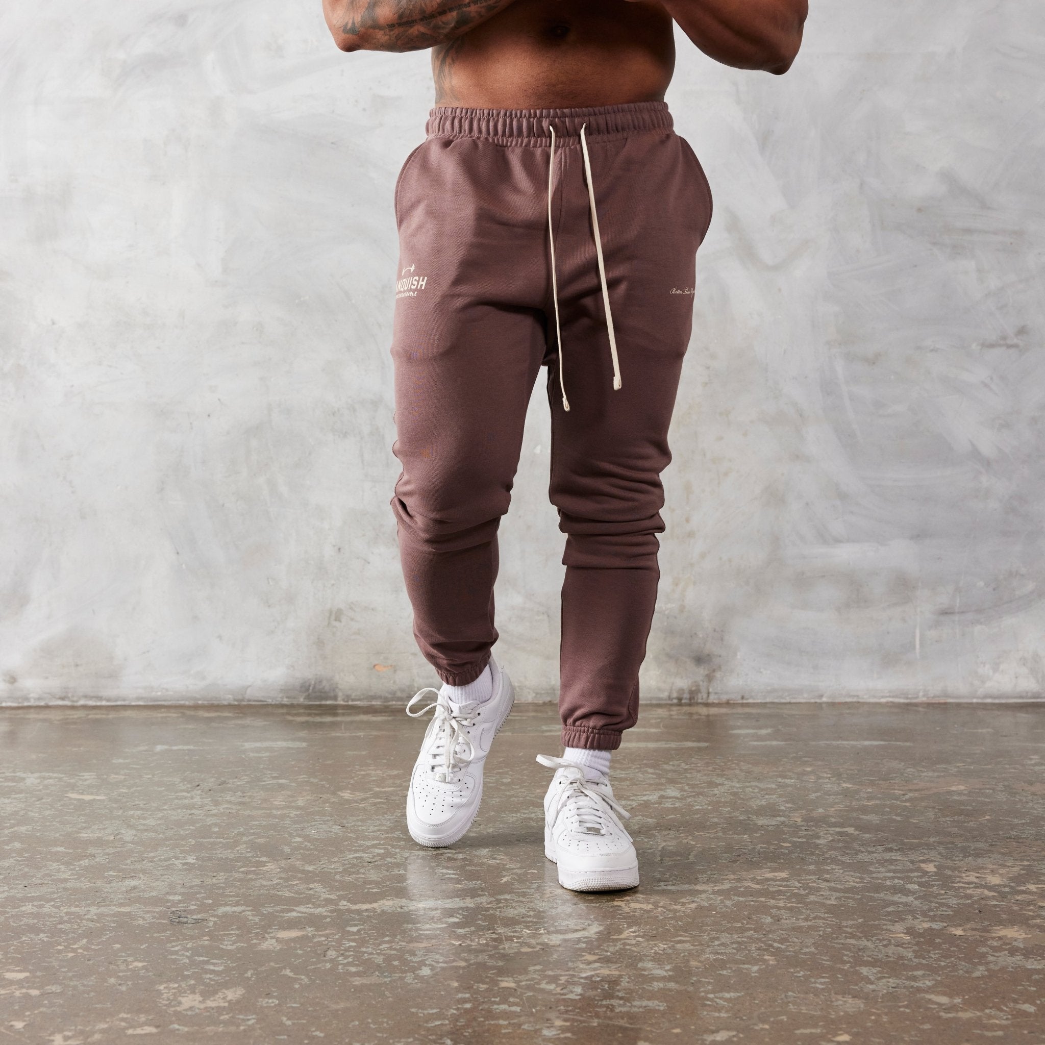 Vanquish Brown Unconquerable Tapered Sweatpants - Vanquish Fitness