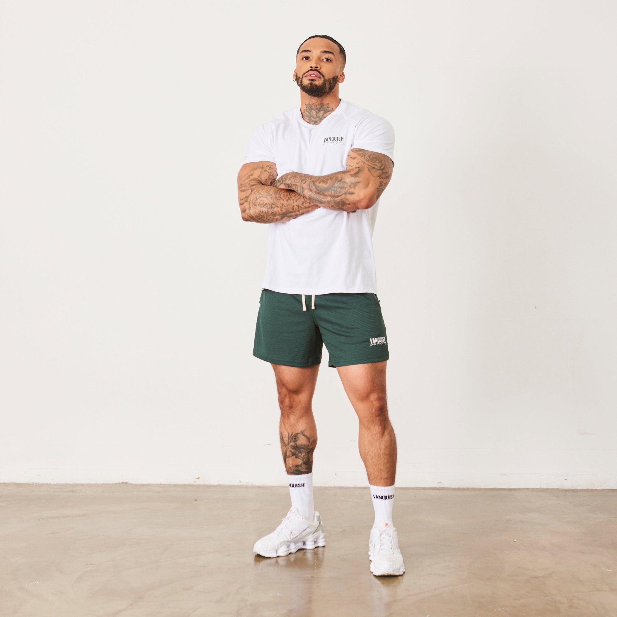 Vanquish BTY White Slim Fit Raglan T Shirt - Vanquish Fitness