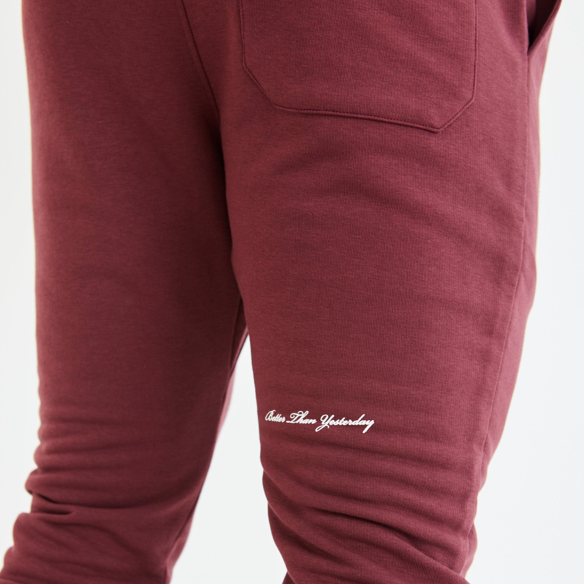 Vanquish Dark Burgundy Varsity Tapered Sweatpants - Vanquish Fitness