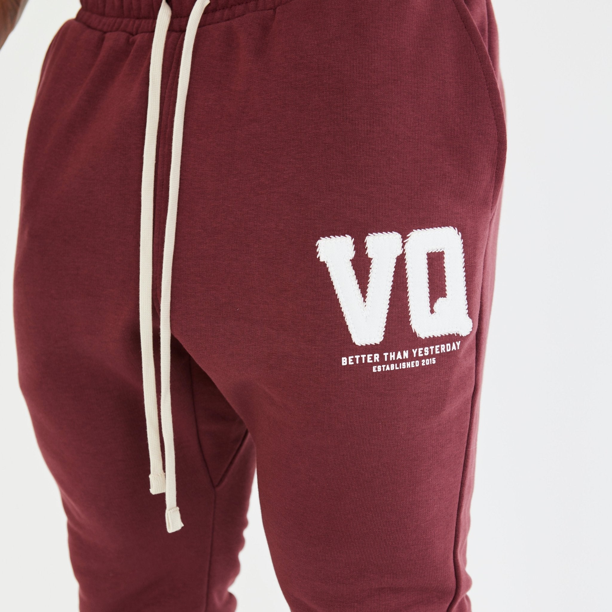 Vanquish Dark Burgundy Varsity Tapered Sweatpants - Vanquish Fitness