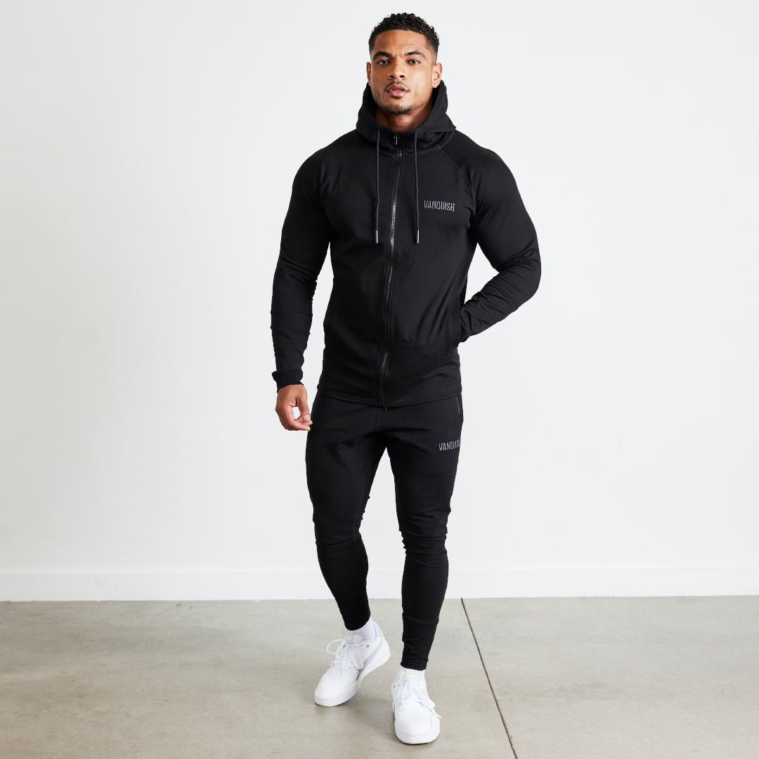 Vanquish Eclipse V2 Black Full Zip Front Hoodie - Vanquish Fitness