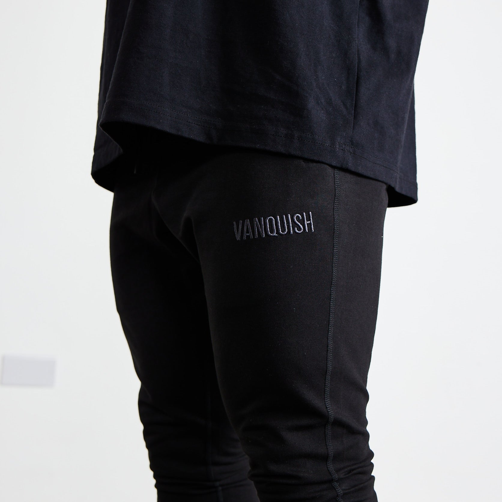 Vanquish Eclipse V2 Black Tapered Sweatpants - Vanquish Fitness